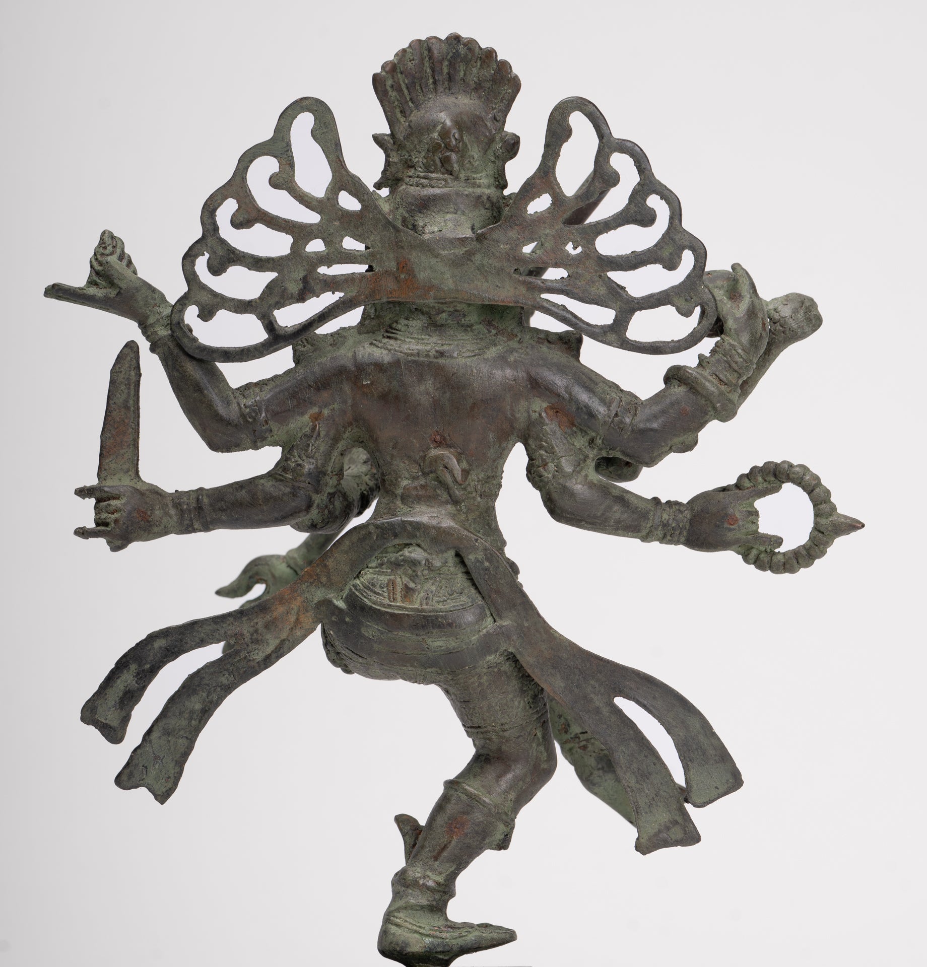 Antique Javanese Style Bronze Dancing Shiva statue as Lord Nataraja - 26cm(10") Tall