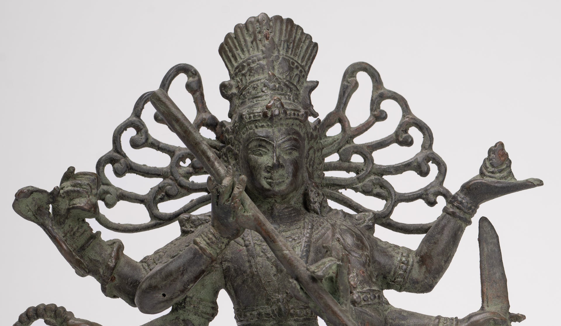 Antique Javanese Style Bronze Dancing Shiva statue as Lord Nataraja - 26cm(10") Tall