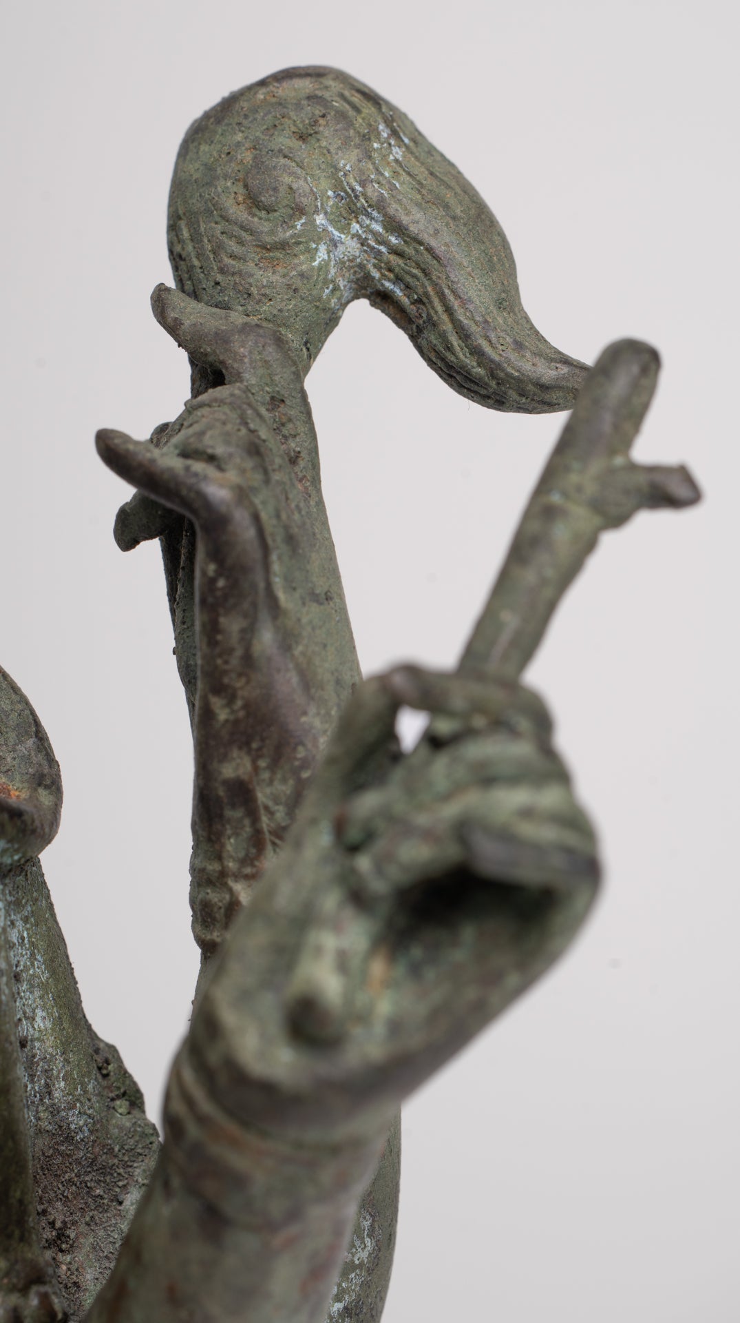 Shiva Statue - Antique Indonesian Style Bronze Javanese 6-Arm Shiva Statue - 34cm/14"