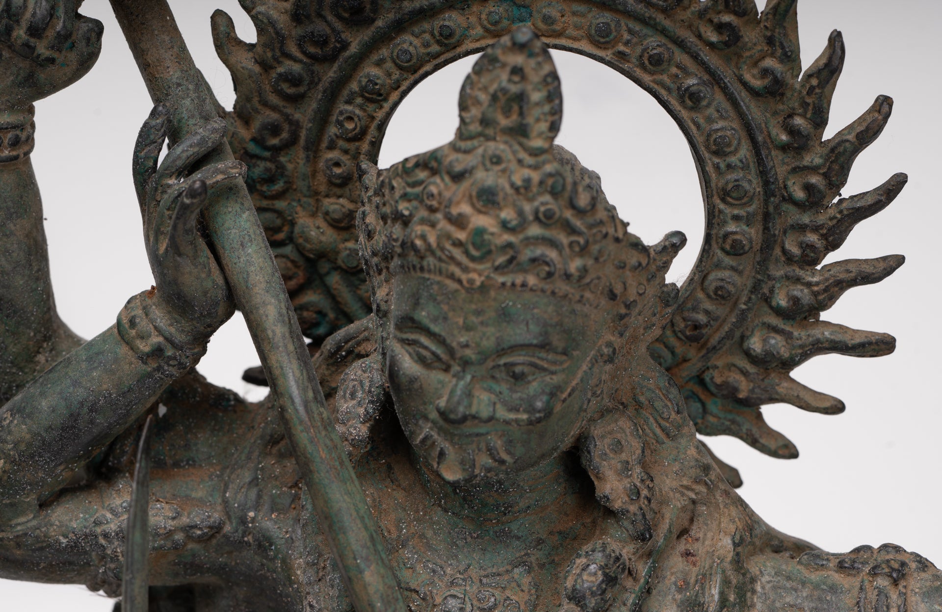 Kali Statue - Antique Java Style Majapahit Standing Bronze Kali or Mahakali Statue - 43cm/17"