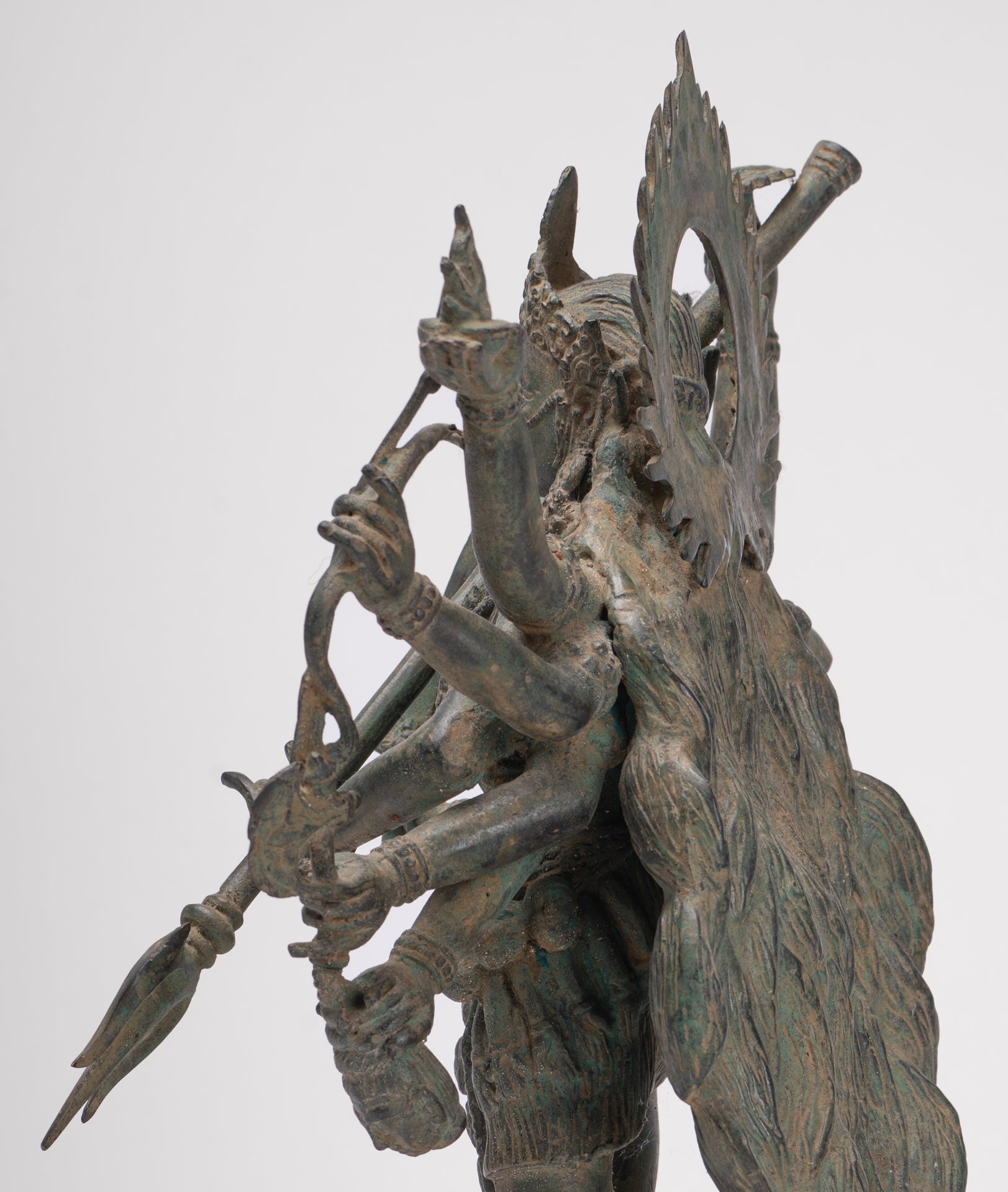 Kali Statue - Antique Java Style Majapahit Standing Bronze Kali or Mahakali Statue - 43cm/17"