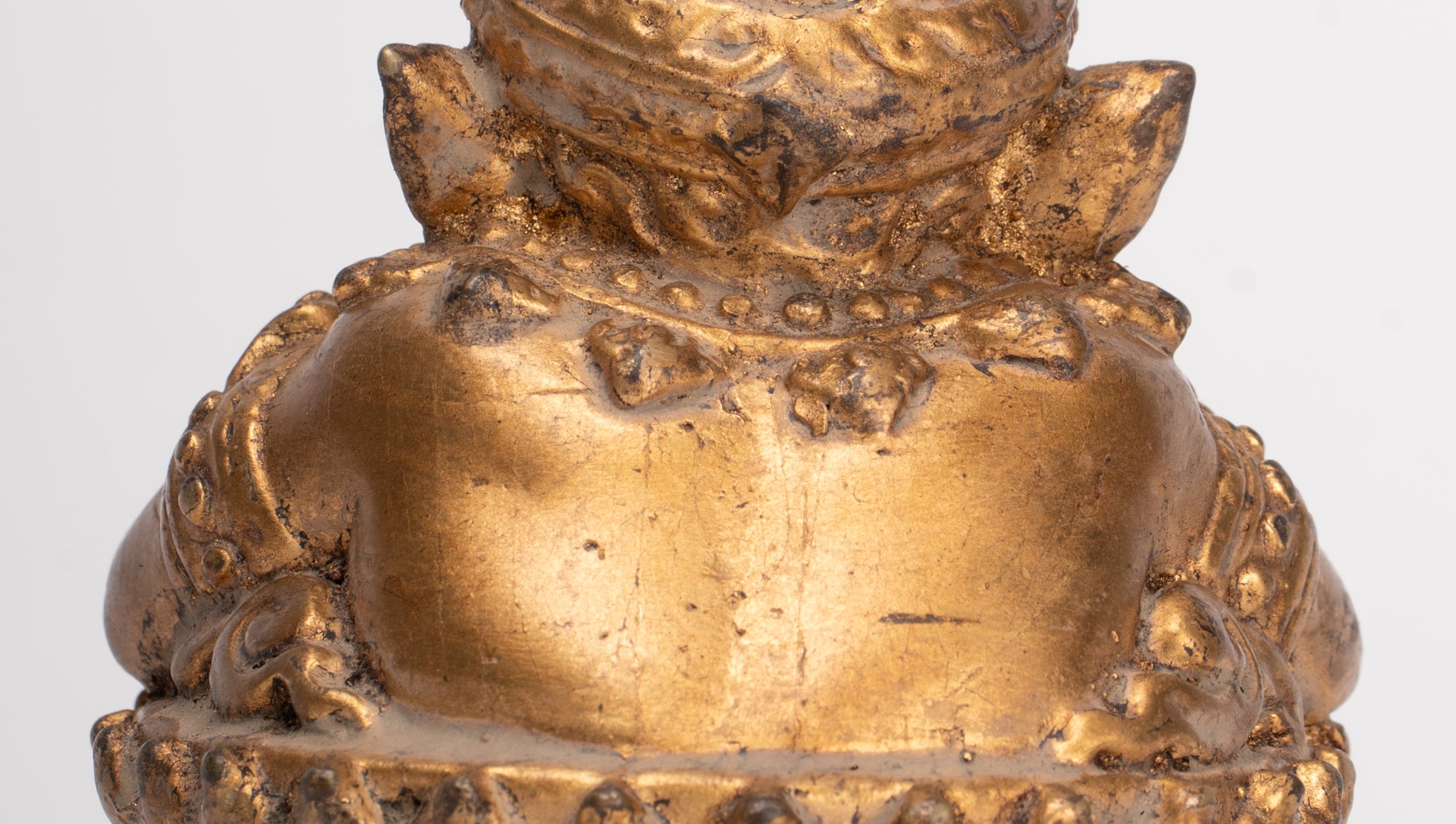 Antique Thai Style God of Eclipses and Protection Phra Rahu Statue - 11cm/4"
