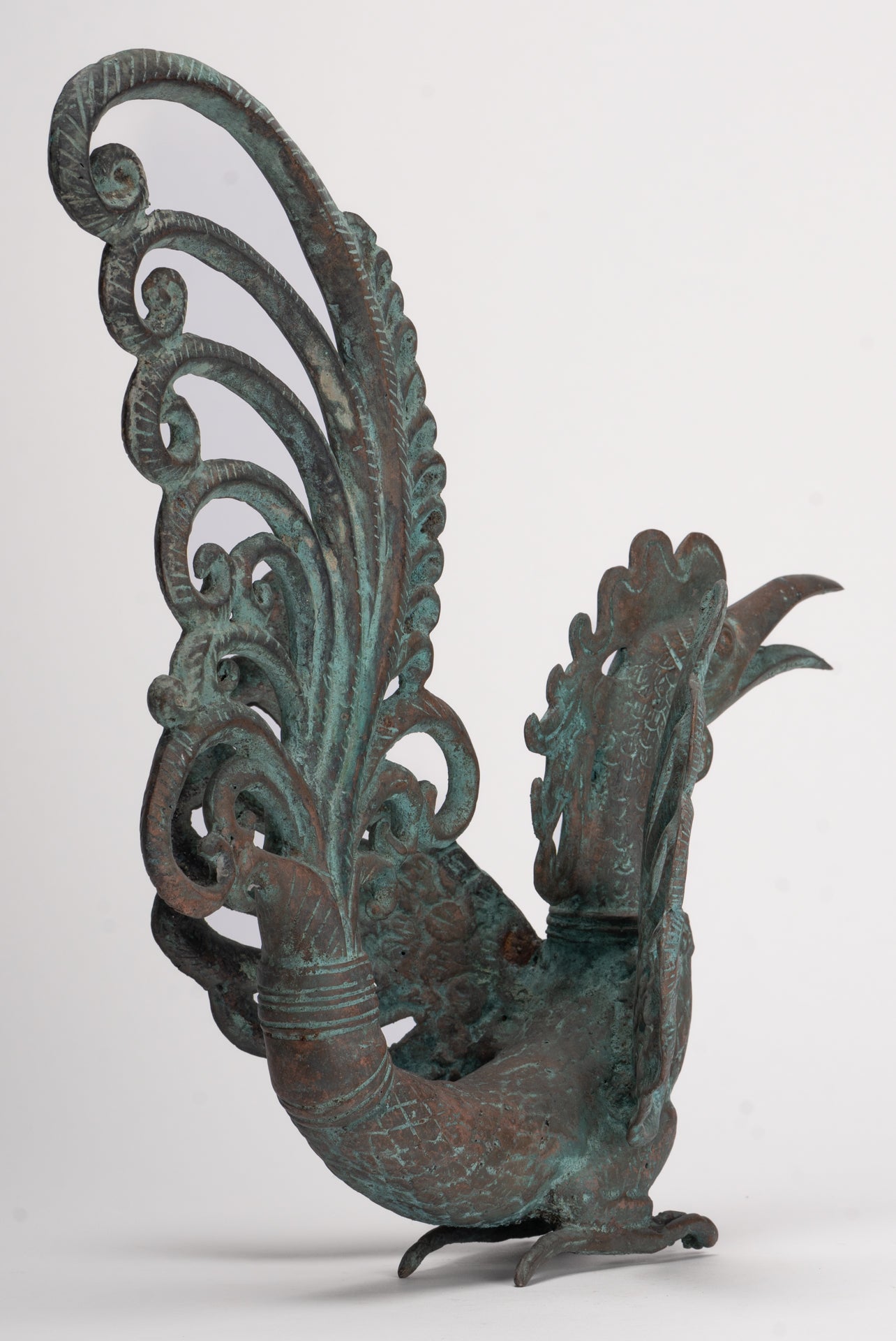 Antique Indonesian Style Bronze Majapahit Garuda Statue - 34cm/14"
