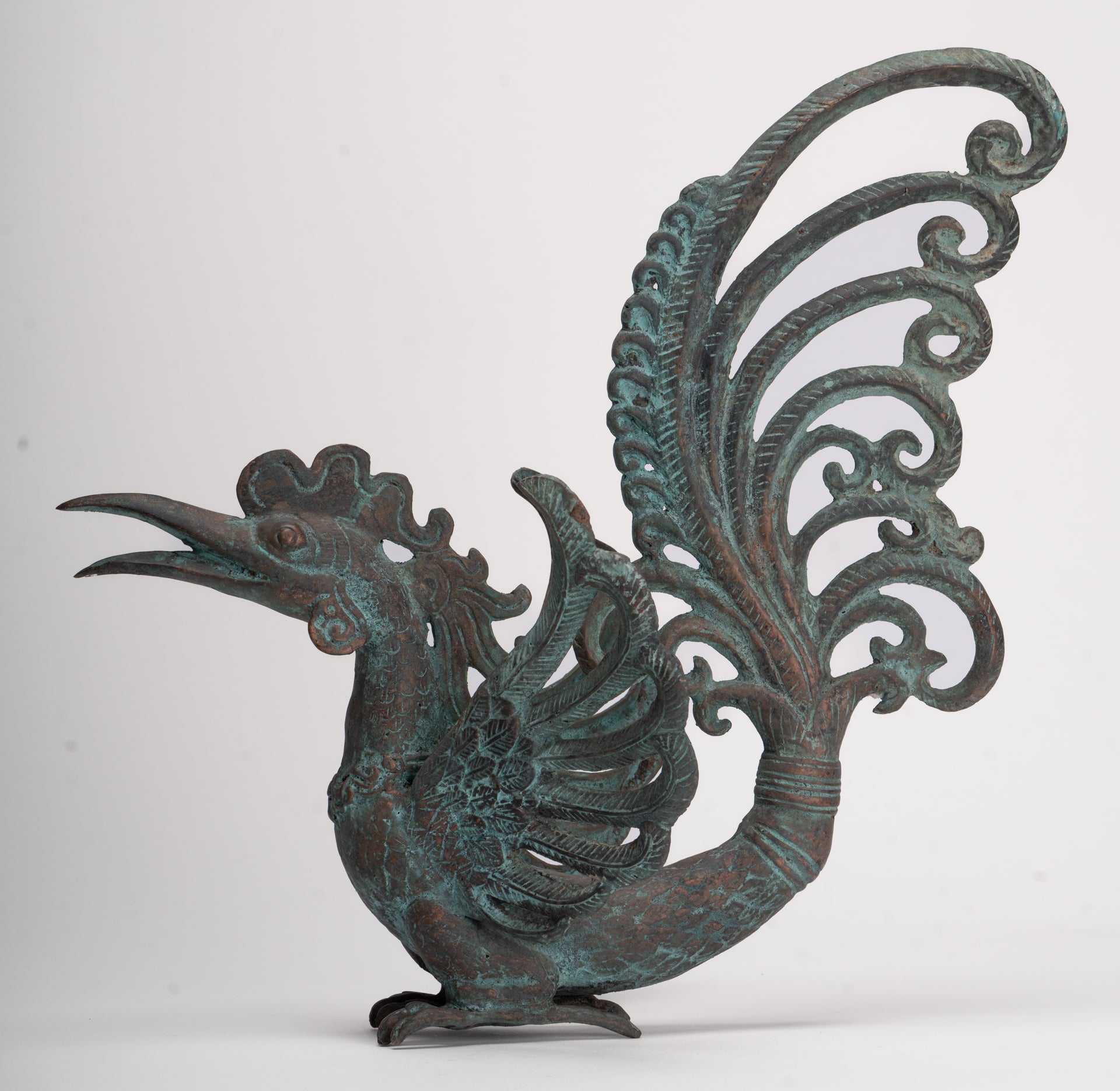 Antique Indonesian Style Bronze Majapahit Garuda Statue - 34cm/14"