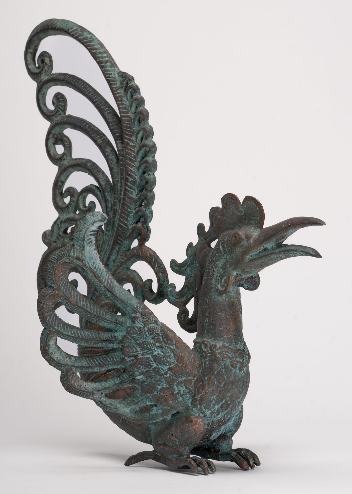 Antique Indonesian Style Bronze Majapahit Garuda Statue - 34cm/14"