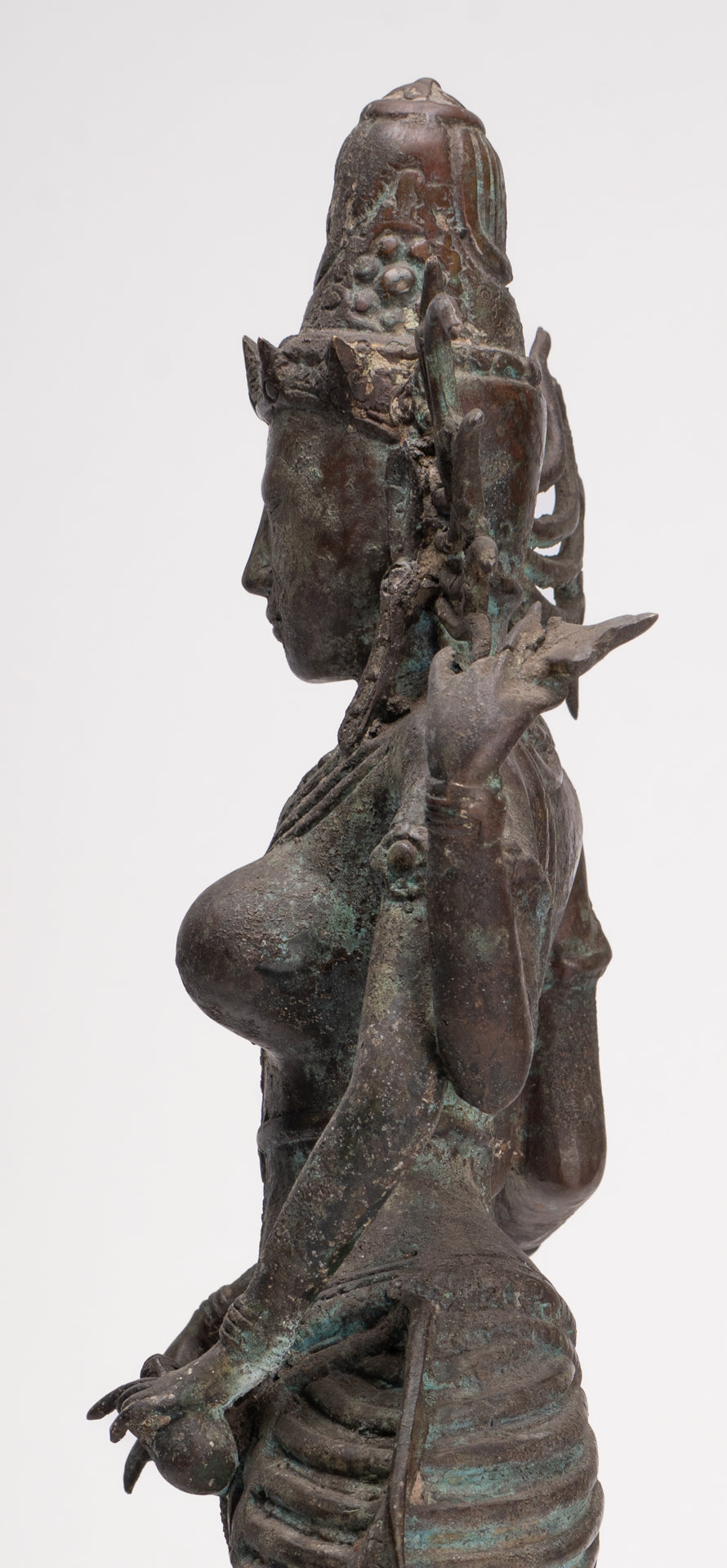 Parvati Statue - Antique Indonesian Style Bronze Javanese Parvati Statue 58cm/23"
