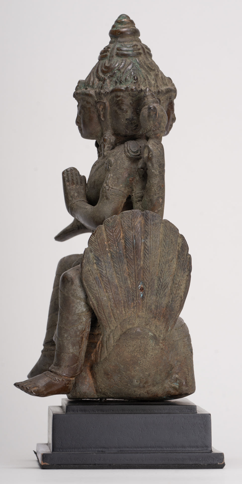 Antique Indonesian Style Majapahit Standing Bronze Brahma Statue - 30cm/12"