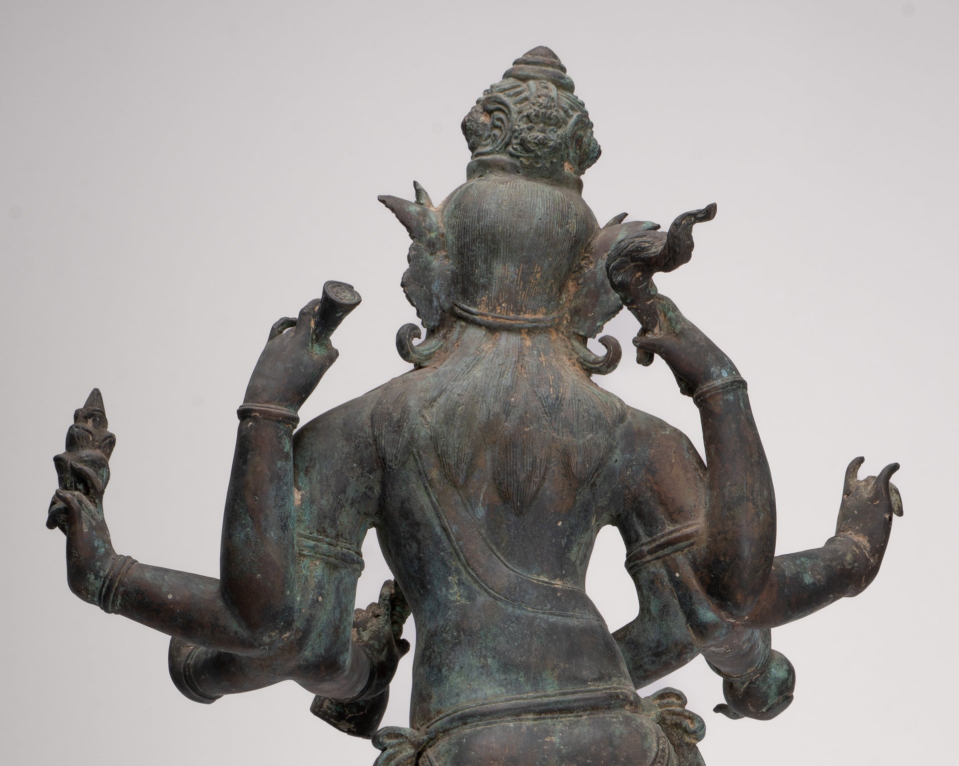 Parvati Statue - Antique Indonesian Style Bronze Javanese Parvati Torso - 72cm/29"