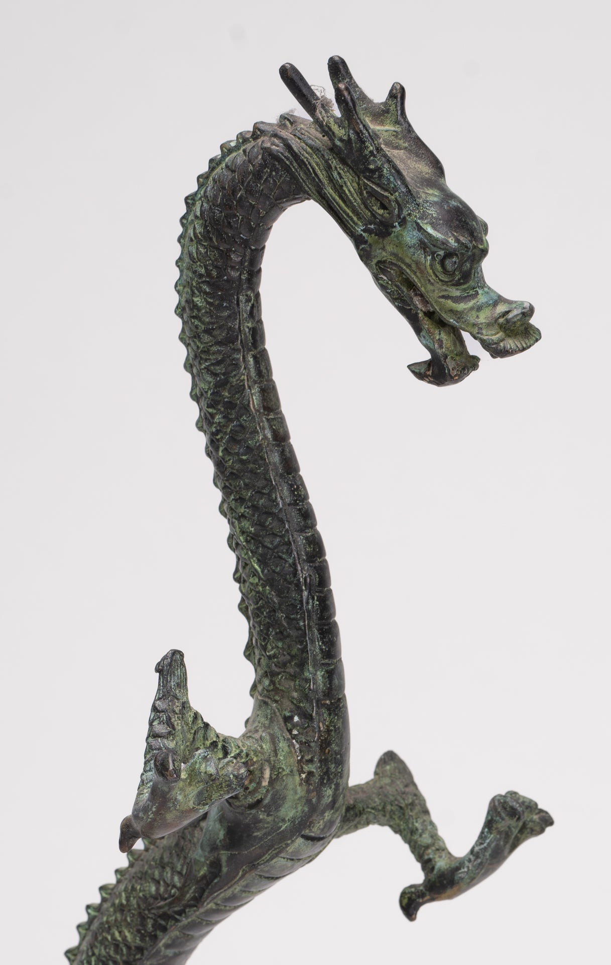 Antique Chinese Style Bronze Dragon Statue - 40cm/16"