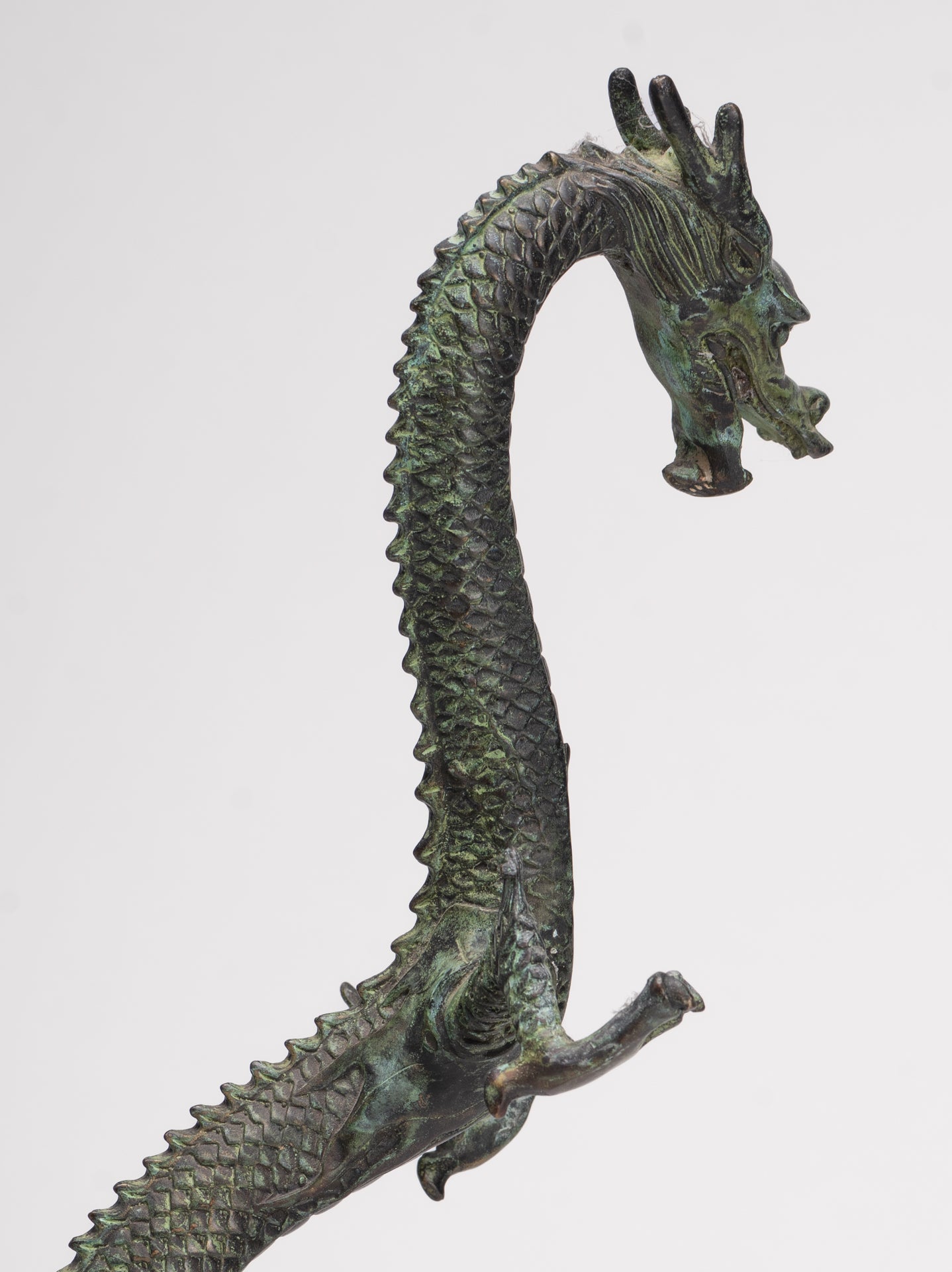 Antique Chinese Style Bronze Dragon Statue - 40cm/16"