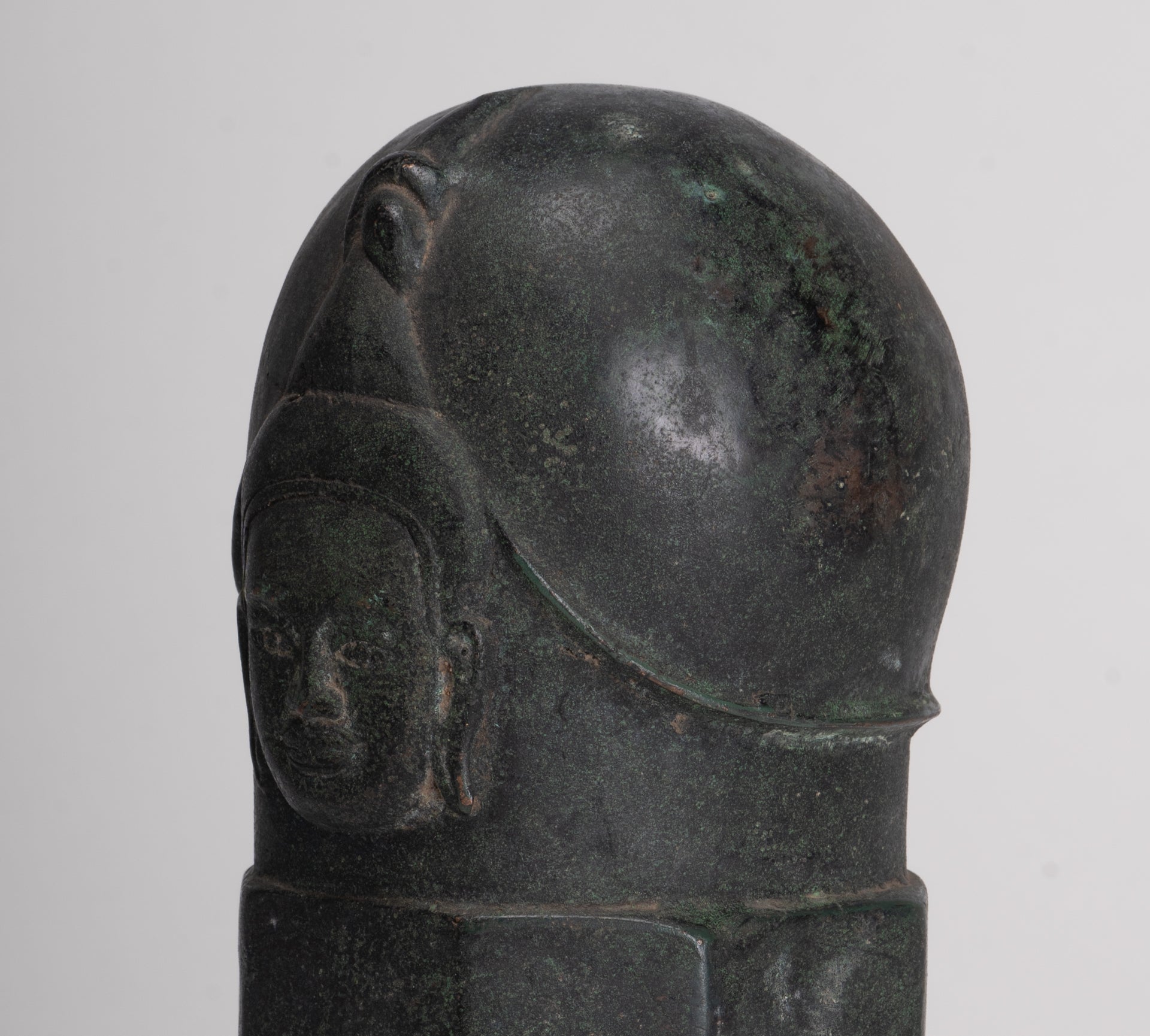 Antique Khmer Style Bronze Shiva Linga / Lingnum - 23cm/9"