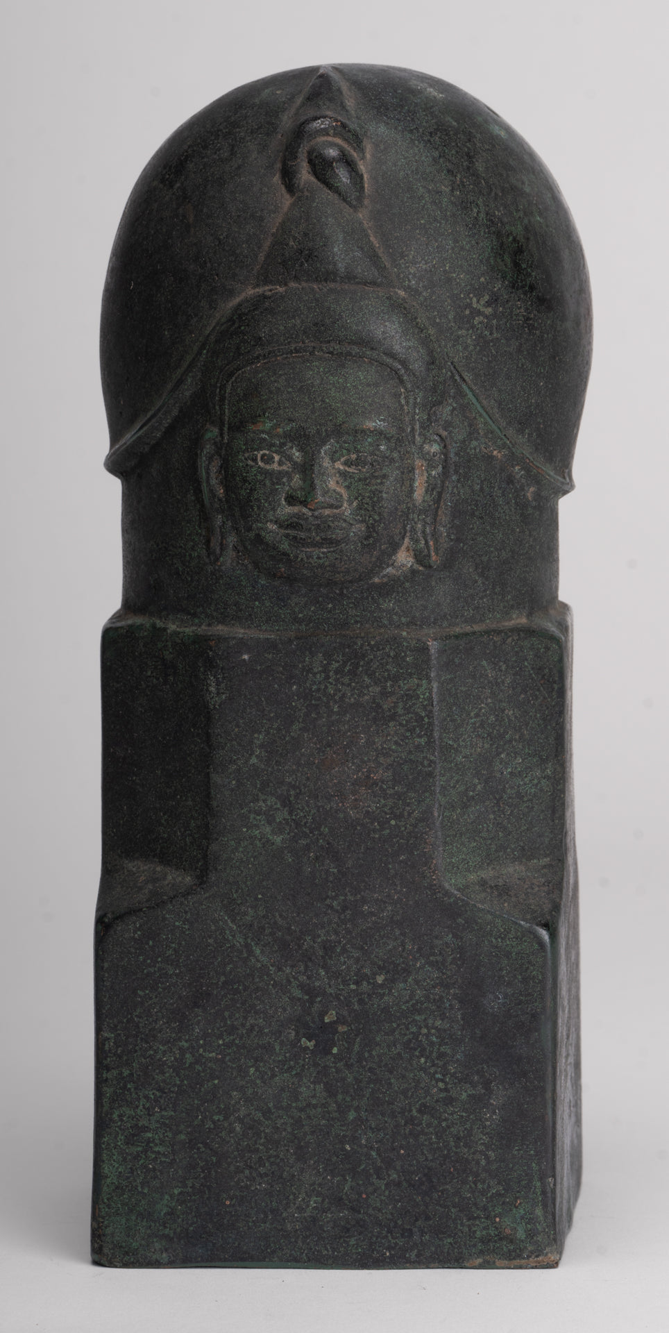 Antique Khmer Style Bronze Shiva Linga / Lingnum - 23cm/9"