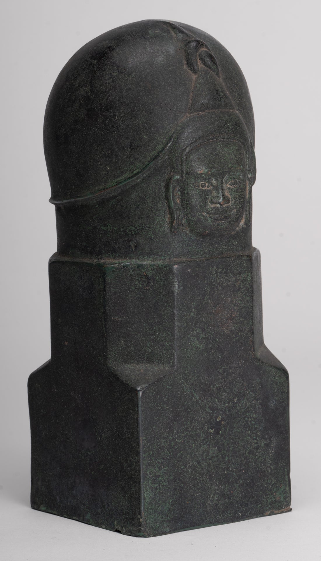 Antique Khmer Style Bronze Shiva Linga / Lingnum - 23cm/9"