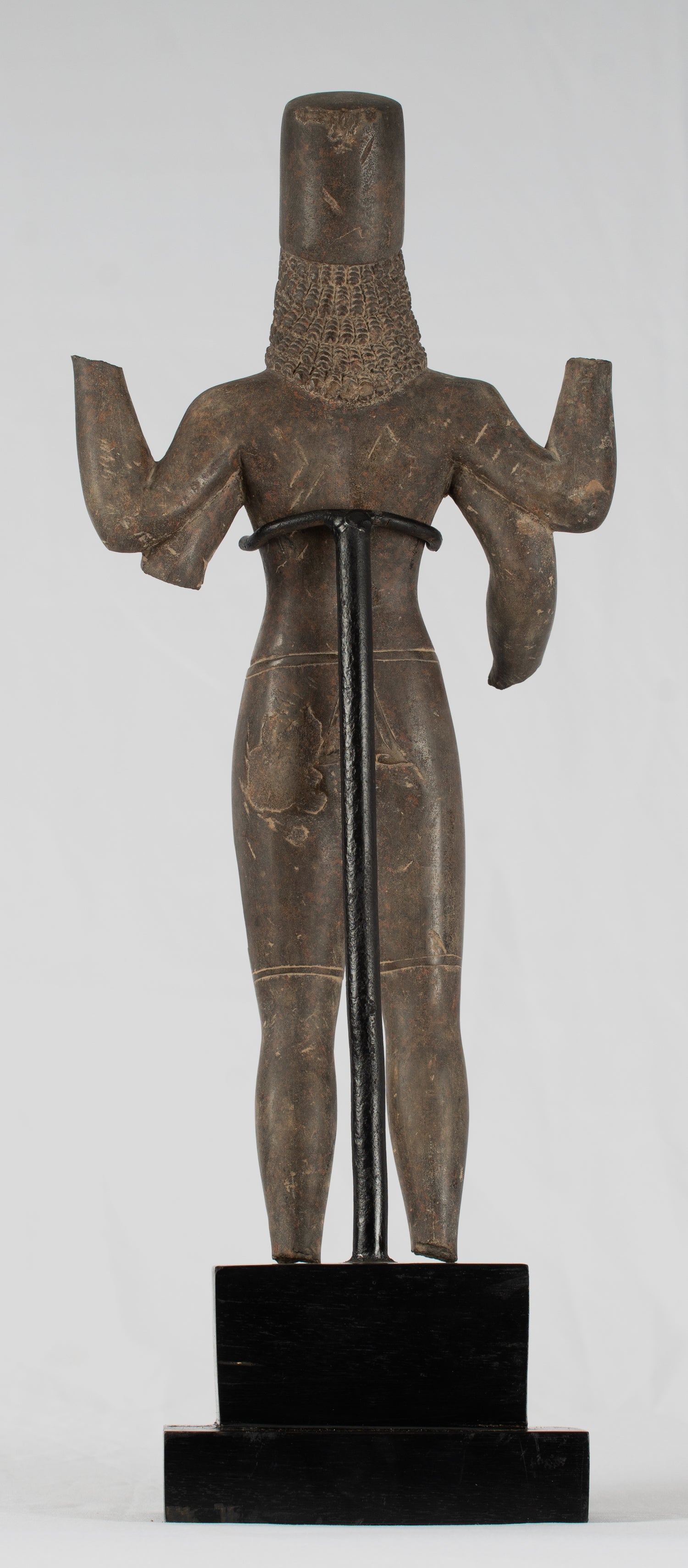 Vishnu-Statue – antiker Khmer-Sandstein-Vishnu-Torso im Phnom-Da-Stil – 43 cm/17 Zoll