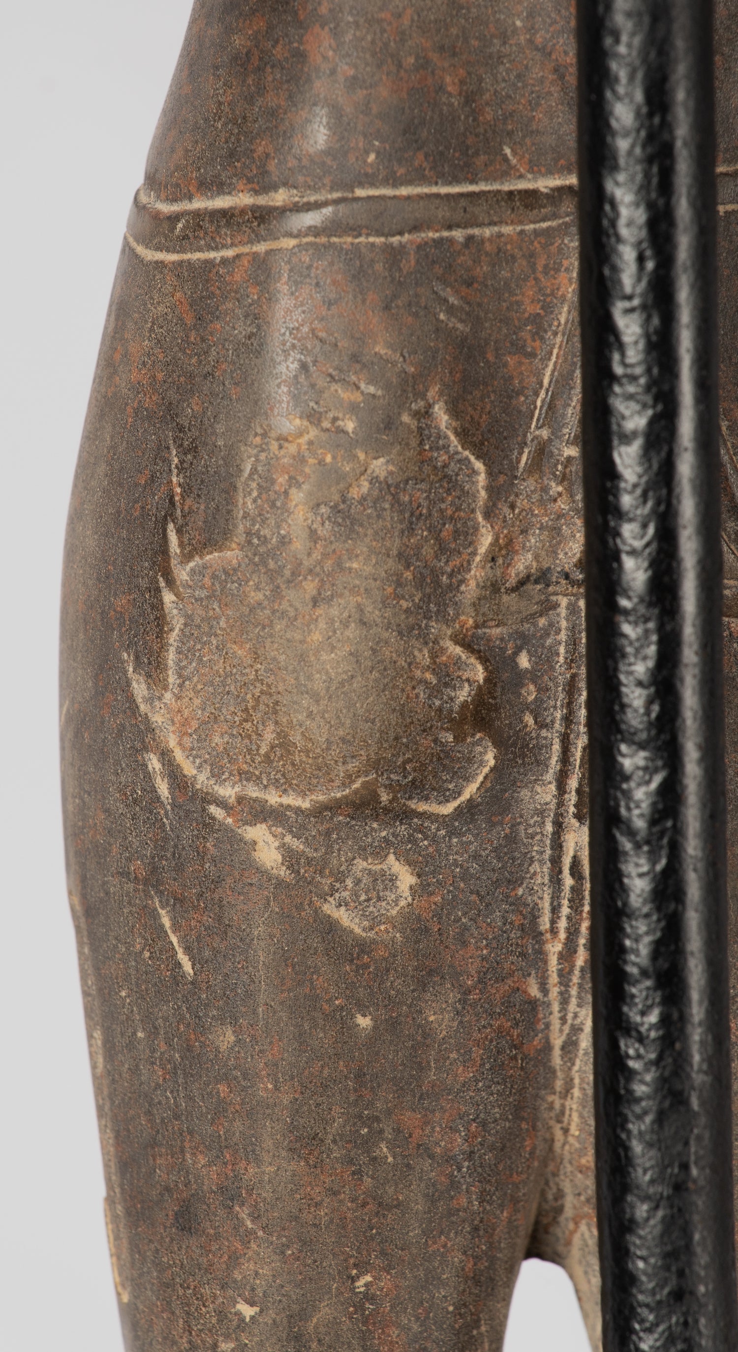 Vishnu-Statue – antiker Khmer-Sandstein-Vishnu-Torso im Phnom-Da-Stil – 43 cm/17 Zoll