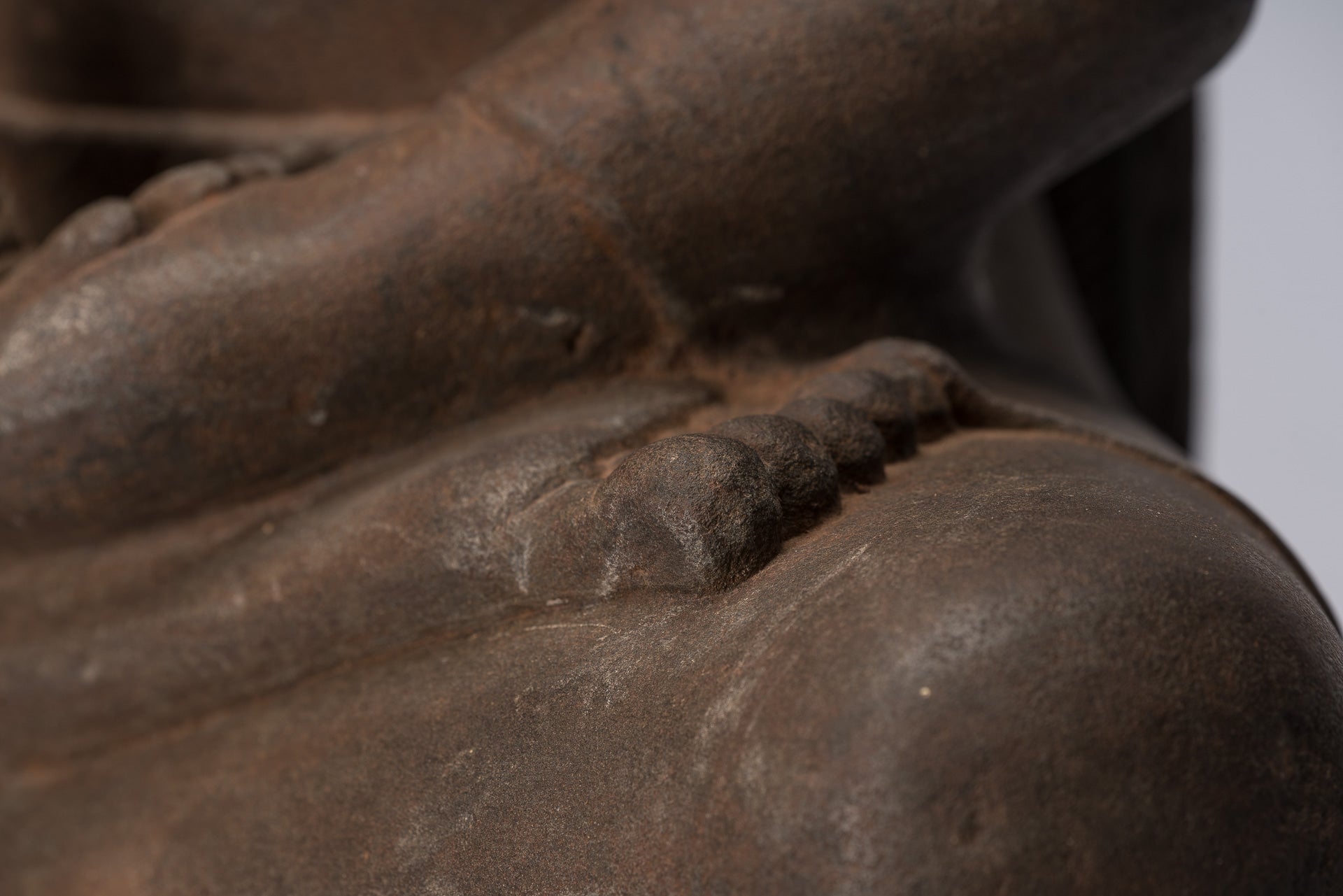 Buddha Statue - Antique Bayon Style Khmer Stone Seated Naga Meditation Buddha - 67cm/27"