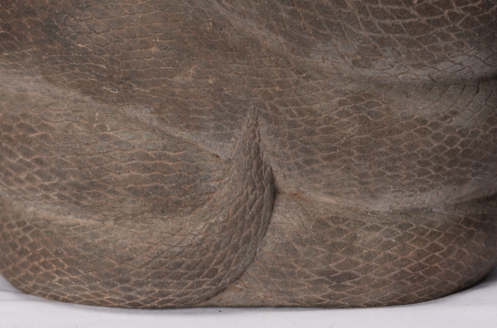 Buddha Statue - Antique Bayon Style Khmer Stone Seated Naga Meditation Buddha - 67cm/27"