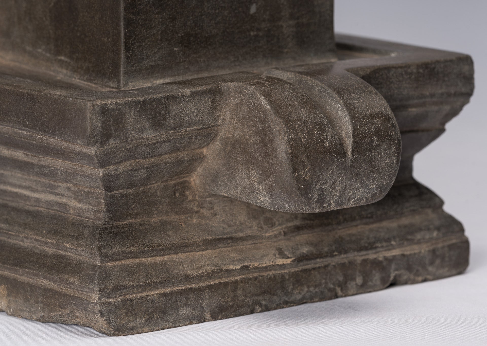 Stone Linga - Antique Khmer Style Sandstone Shiva Linga / Lingnum & Yoni - 53cm/21"