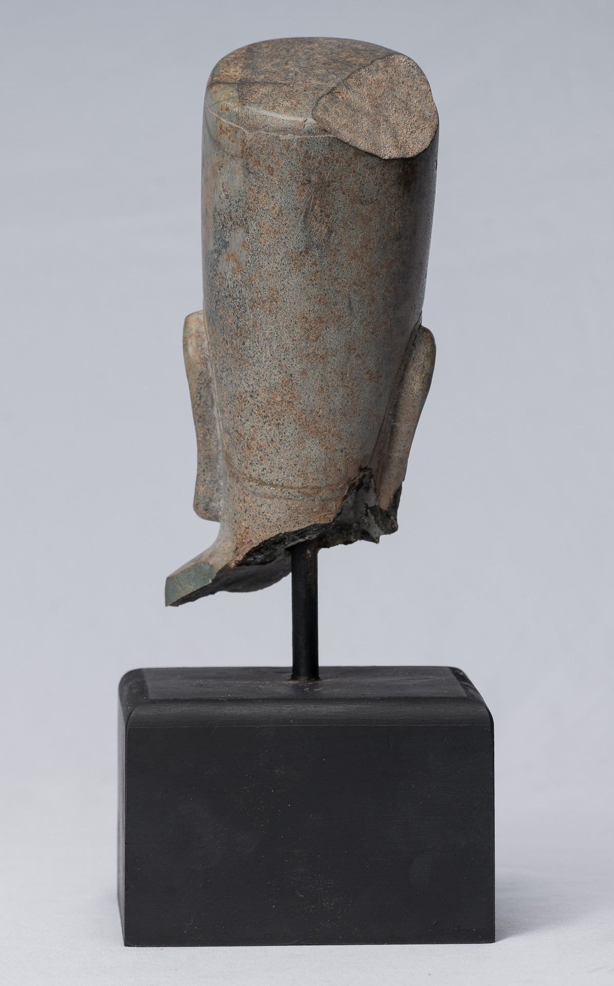 Antique Phnom Da Style Khmer Vishnu Head - Protettore e Conserver - 28 cm/11 "