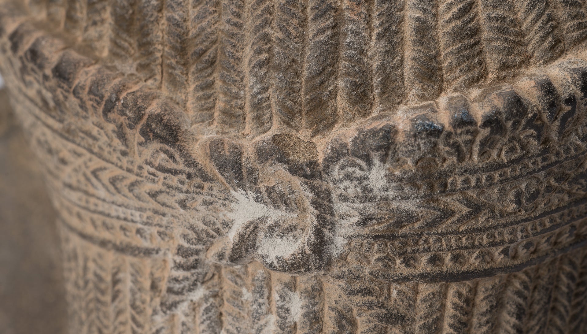 Guardian Statue - Antique Khmer Stone Banteay Srei Style Yaksha Temple Guardian - 43cm / 17"