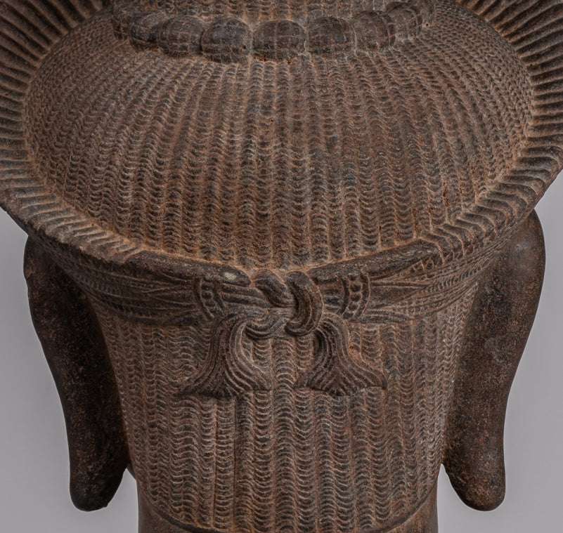 Estatua de Shiva - Estatua de cabeza de Stone Shiva de Khmer Stone de Khmer Stone - El destructor - 54cm/22 "