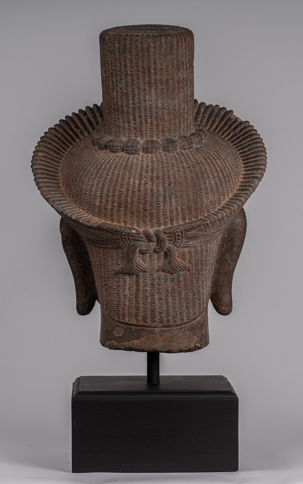 Estatua de Shiva - Estatua de cabeza de Stone Shiva de Khmer Stone de Khmer Stone - El destructor - 54cm/22 "