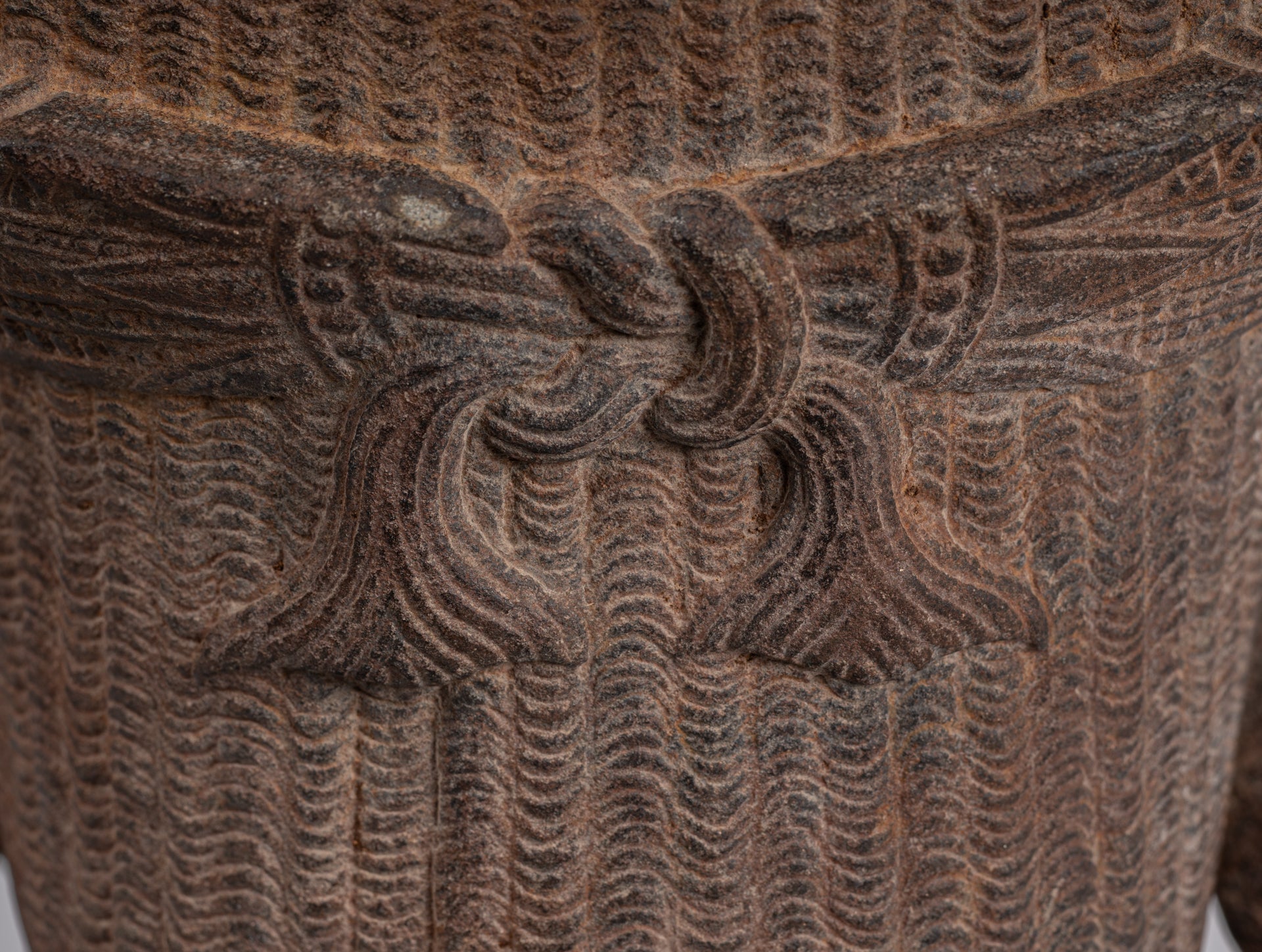 Estatua de Shiva - Estatua de cabeza de Stone Shiva de Khmer Stone de Khmer Stone - El destructor - 54cm/22 "