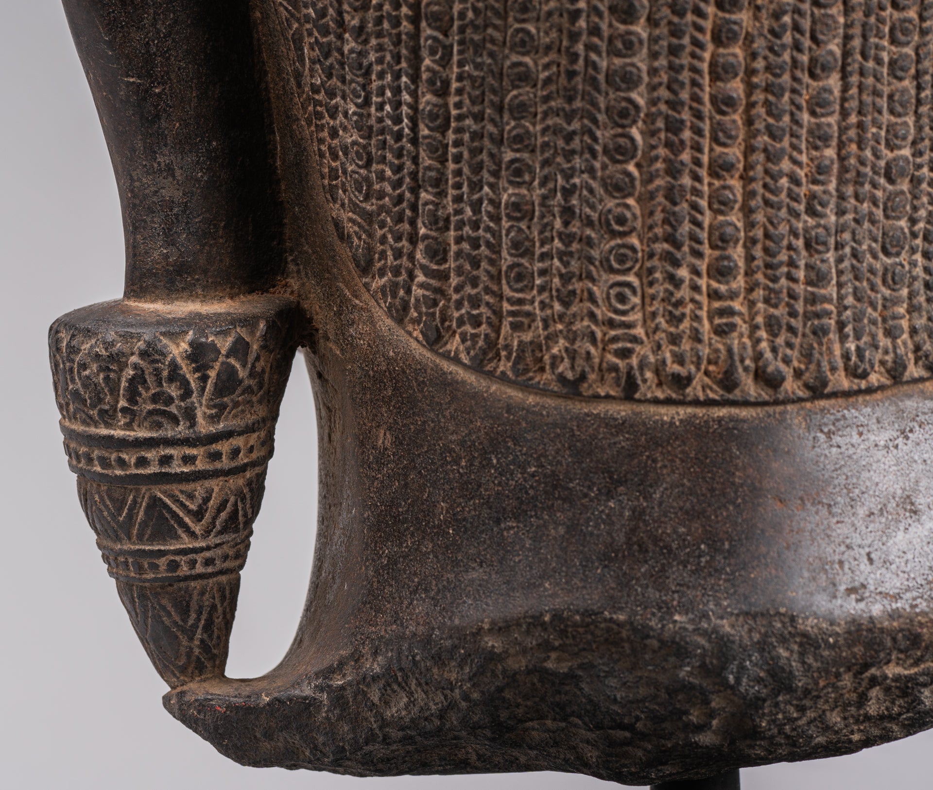 The Trilochana of Shiva can be seen on his forehead - the Three-Eyed Lord. It is the eye of wisdom, free from Maya, the illusion, and duality of life. It is also believed to be the source of his untamed energy.