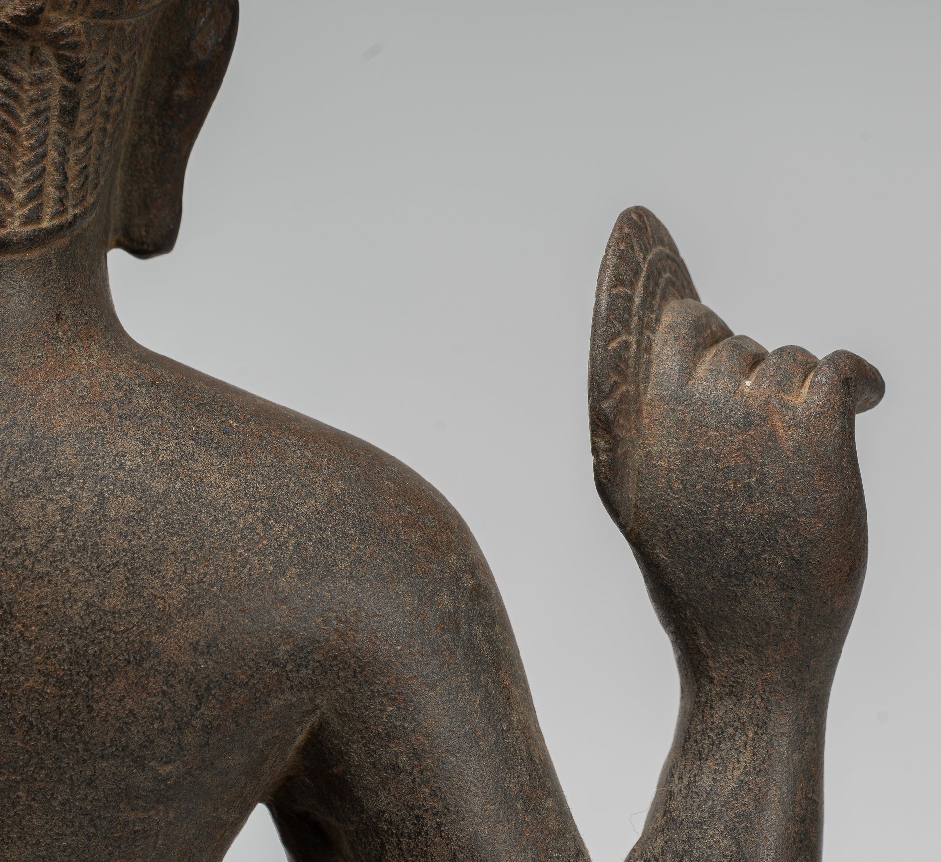 Vishnu - Antique Khmer Style Stone Koh Ker Standing Vishnu Statue - 52cm/21"