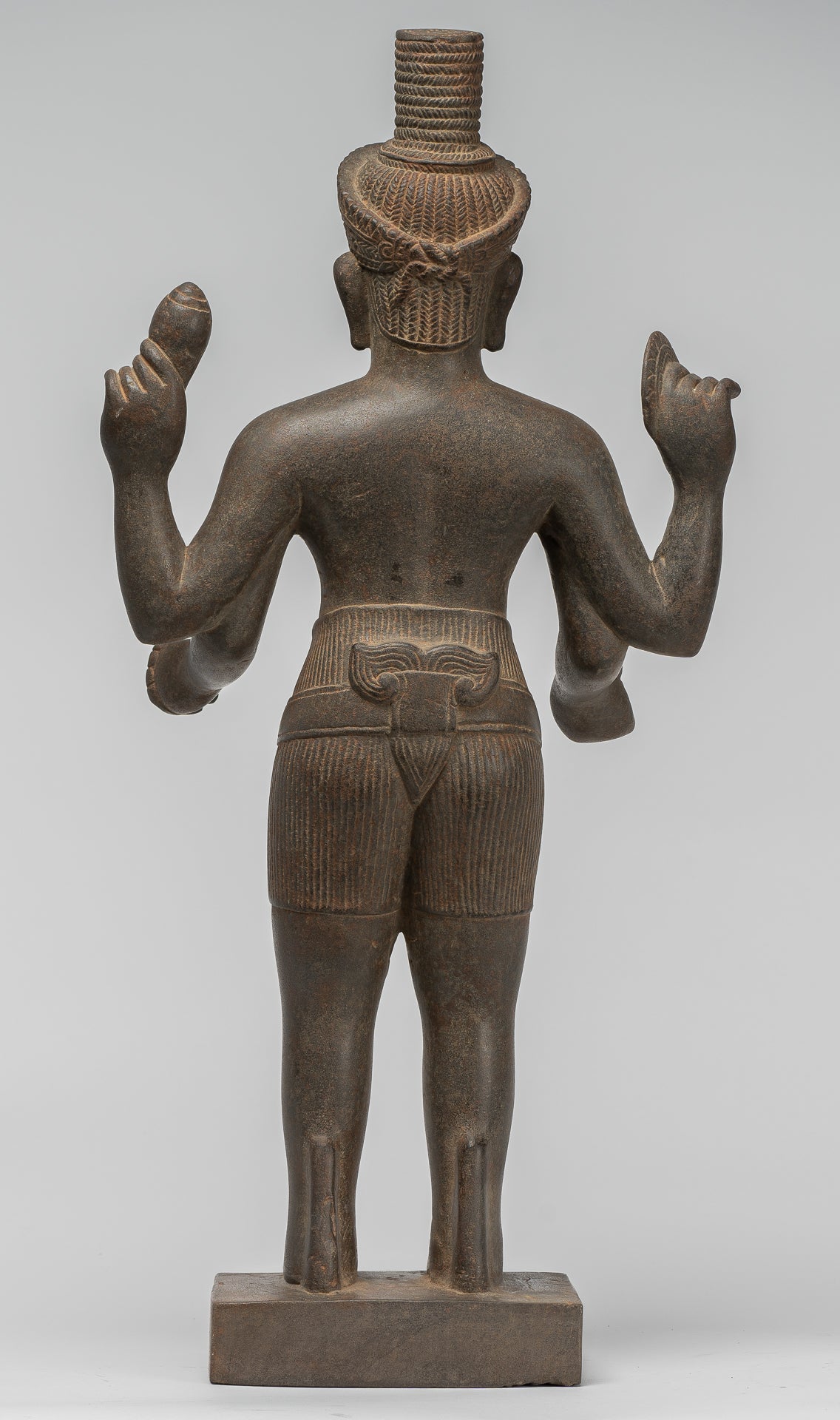 Vishnu - Antique Khmer Style Stone Koh Ker Standing Vishnu Statue - 52cm/21"