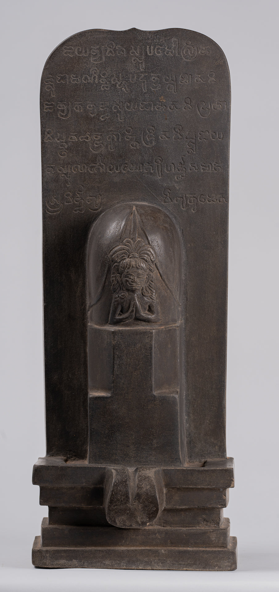 Stone Linga - Antique Khmer Style Sandstone Shiva Linga / Lingnum & Yoni - 54cm/22"