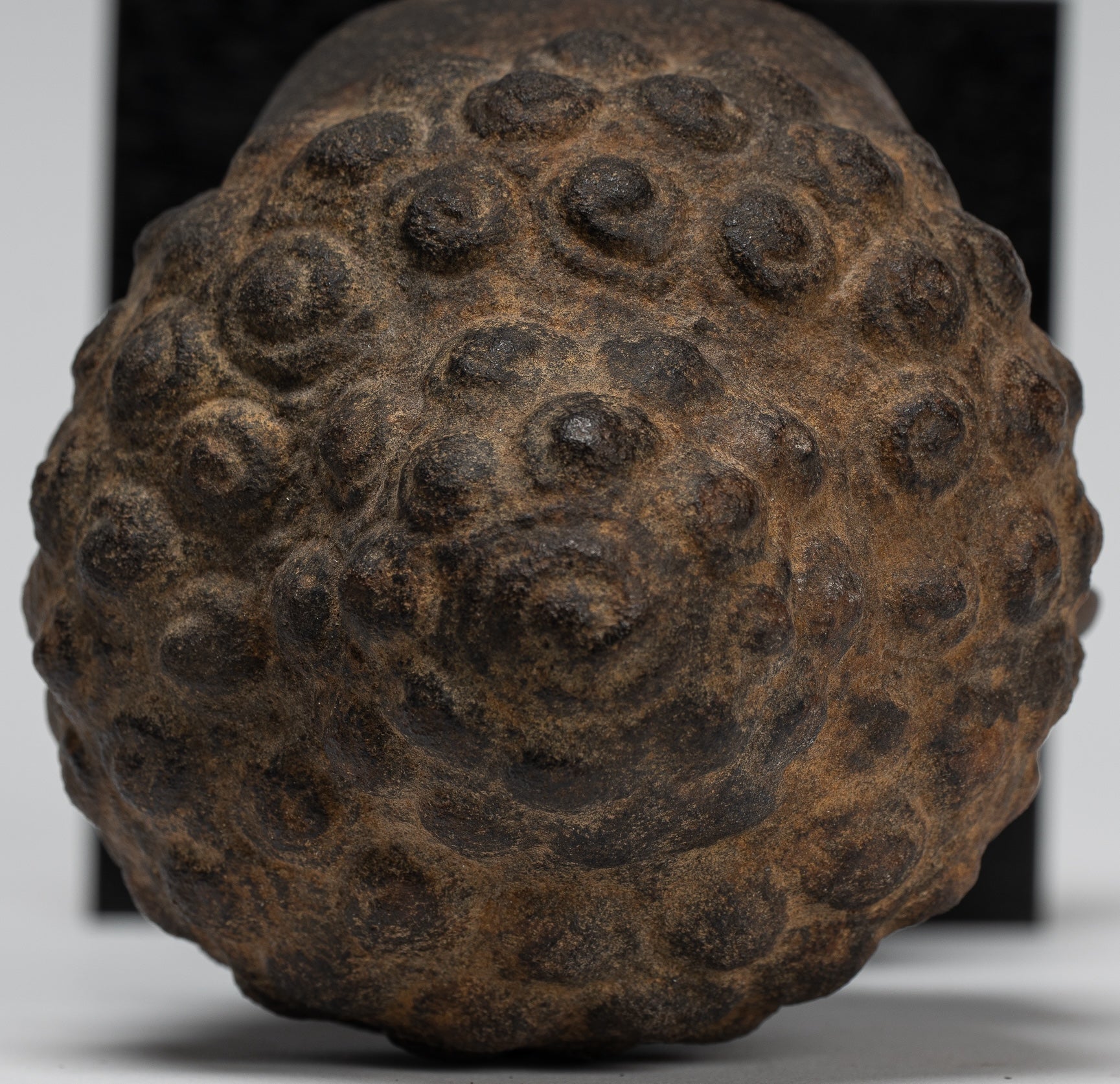 Stone Buddha Statue - Antique Khmer Style Stone Phnom Da Buddha Head - 23cm/9"