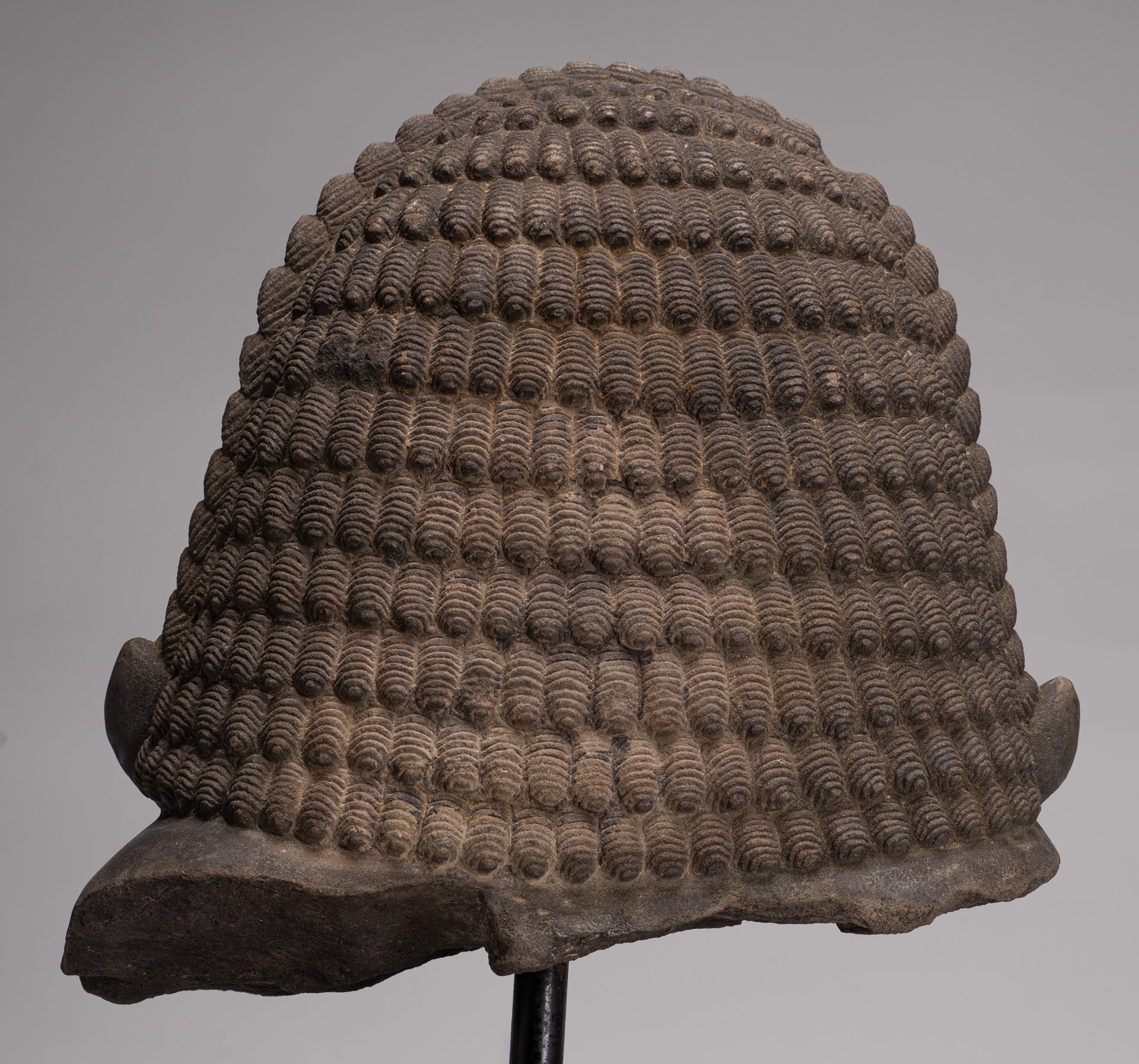 Guardian Statue - Antique Khmer Stone Angkor Wat Style Yaksha Temple Guardian - 42cm / 17"