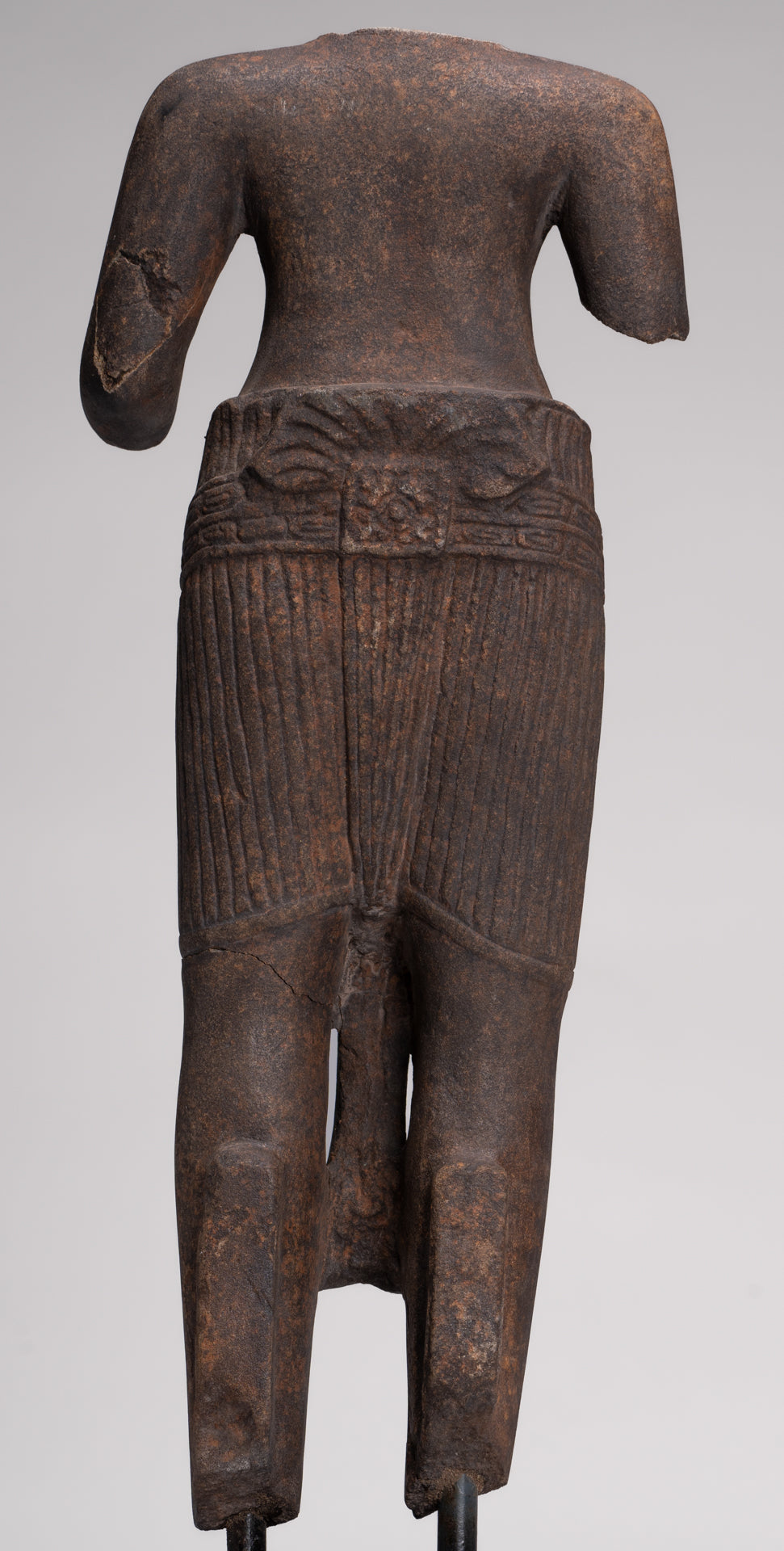 Male Statue - Antique Stone Angkor Wat Style Male Deity Torso - 53cm / 21"