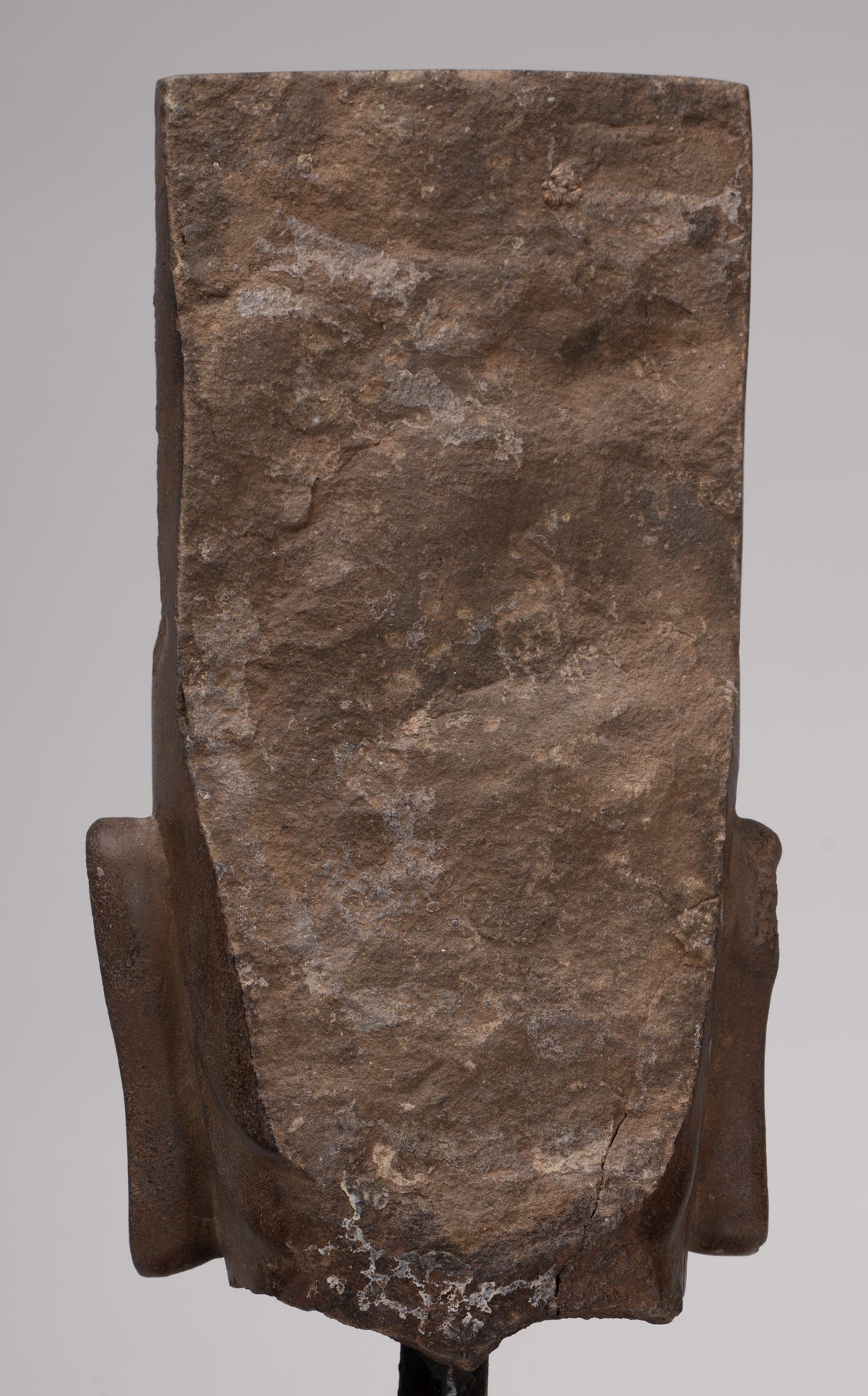 Vishnu Statue - Antique Phnom Da Style Stone Mounted Vishnu Head - 33cm/13"