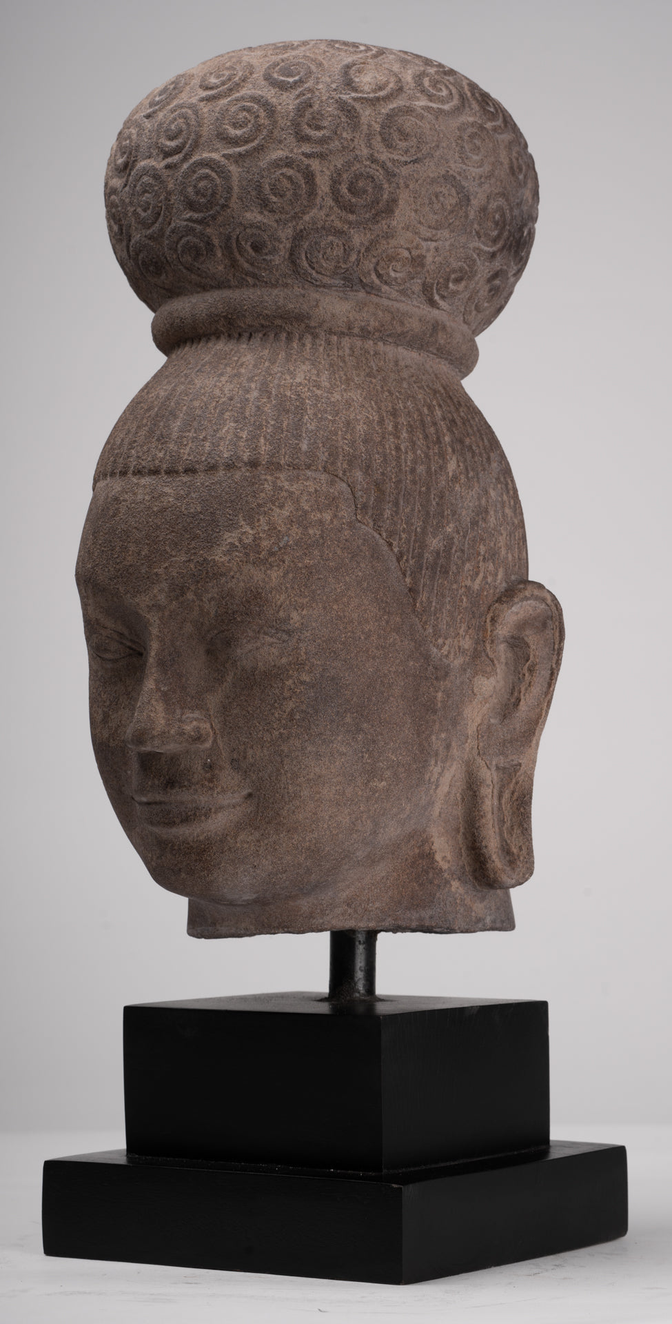 Female Statue - Antique Khmer Style Female Head - 46cm/18"