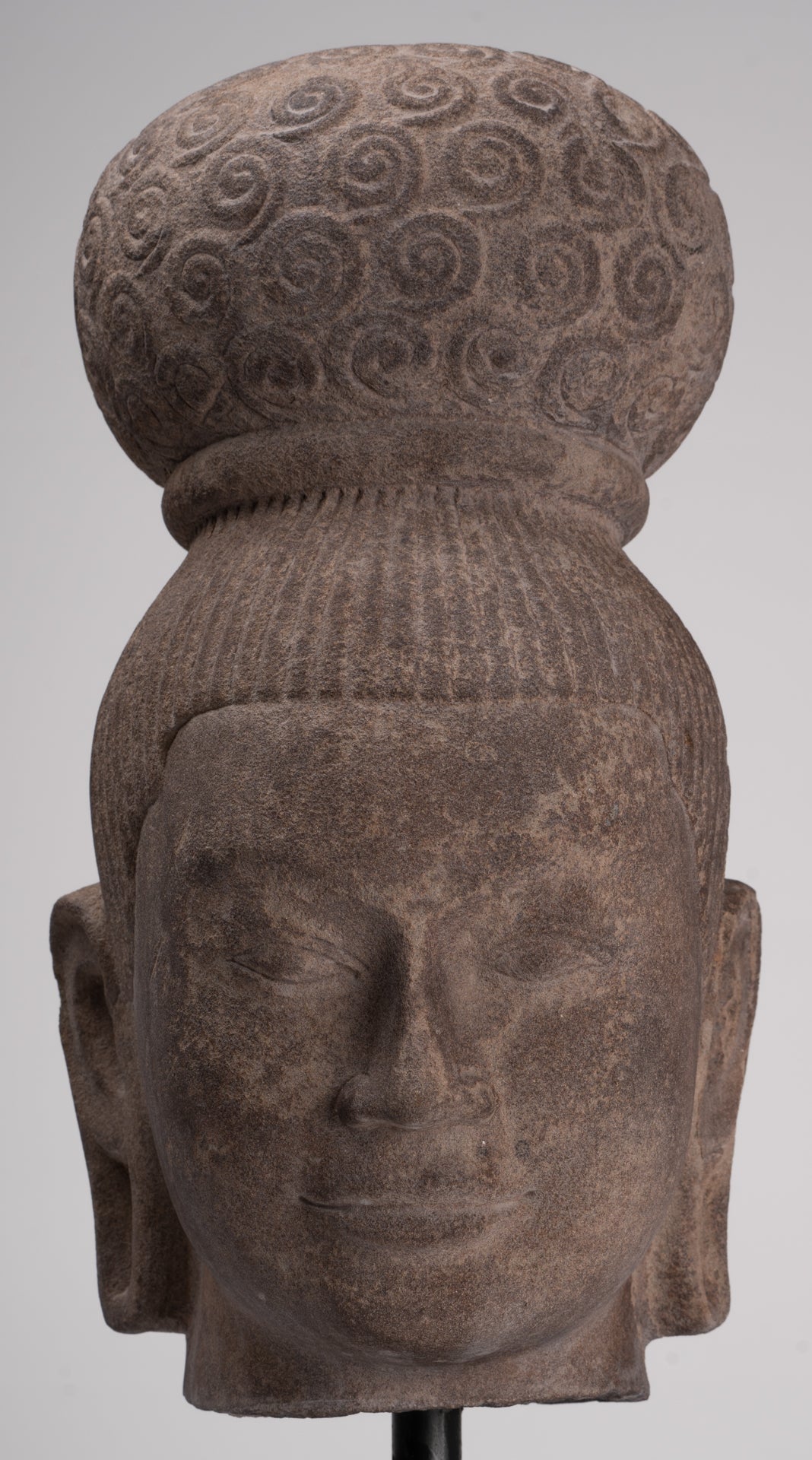Female Statue - Antique Khmer Style Female Head - 46cm/18"