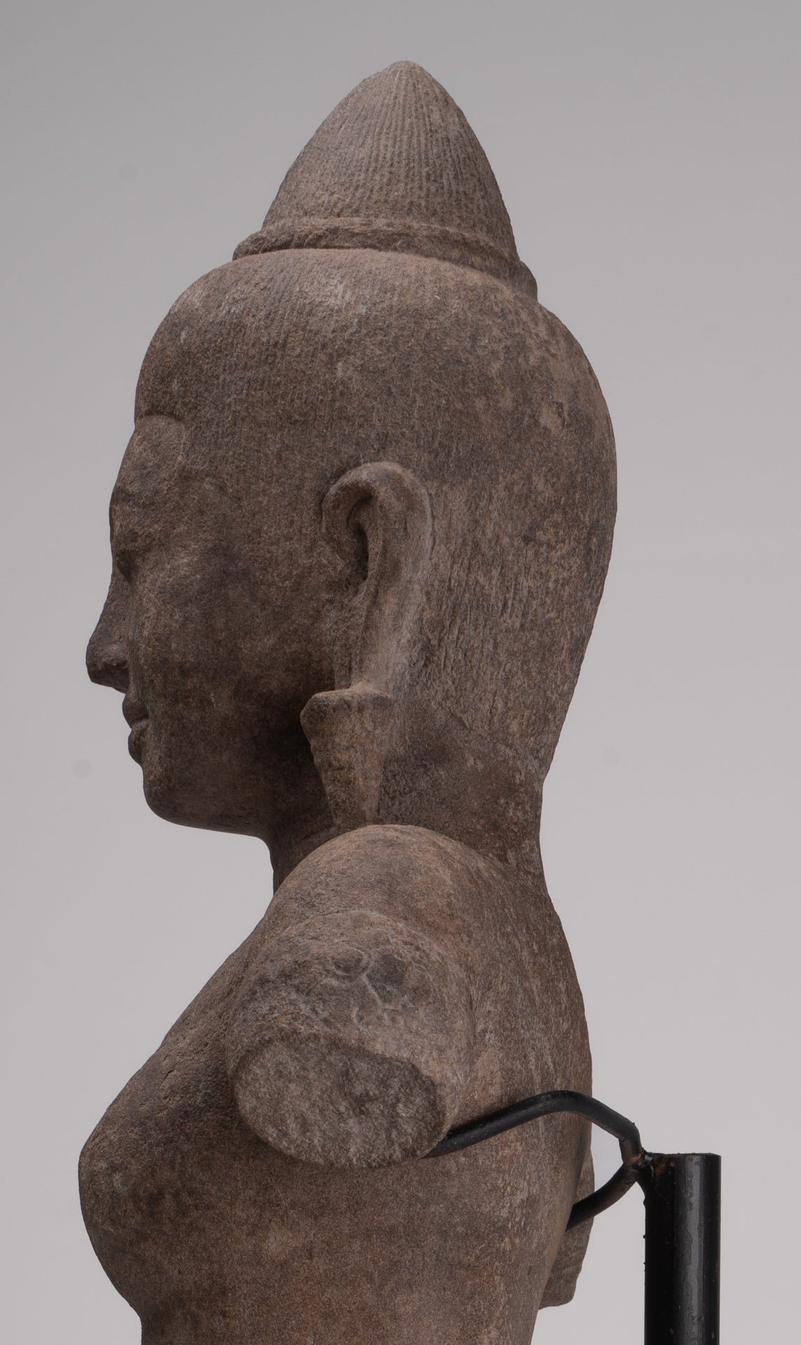 Apsara Statue - Antique Khmer Style Stone Angkor Wat Apsara or Angel Statue - 64cm/26"