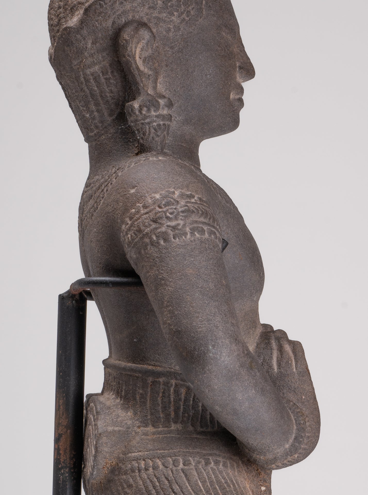 Apsara Statue - Antique Khmer Style Stone Angkor Apsara or Angel Statue - 58cm/23"