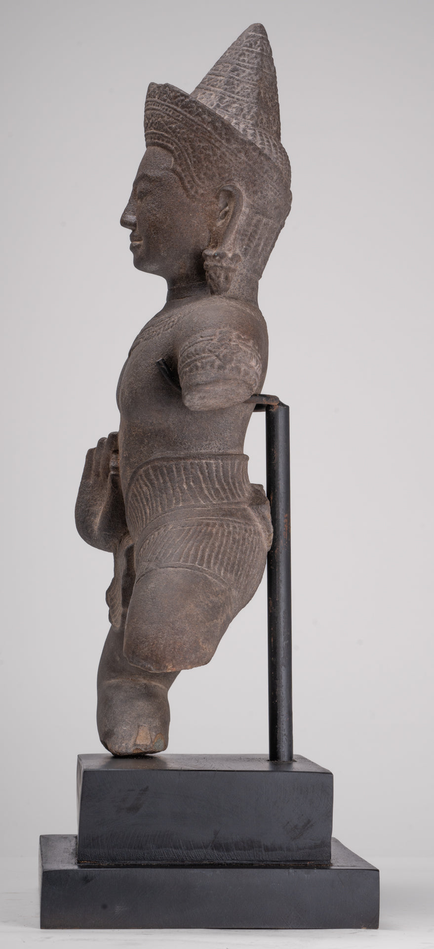 Apsara Statue - Antique Khmer Style Stone Angkor Apsara or Angel Statue - 58cm/23"