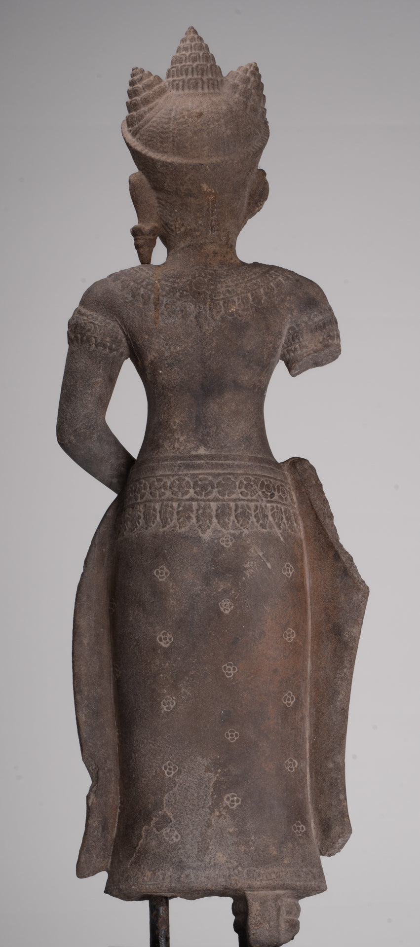 Apsara Statue - Antique Khmer Style Stone Angkor Wat Apsara or Angel Statue - 74cm/30"