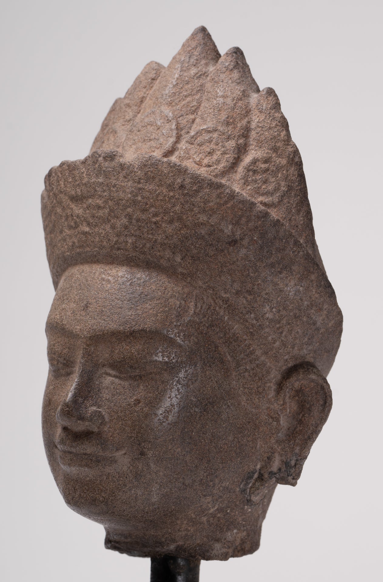 Apsara Statue - Antique Khmer Style Stone Angkor Wat Apsara or Angel Statue - 27cm/11"