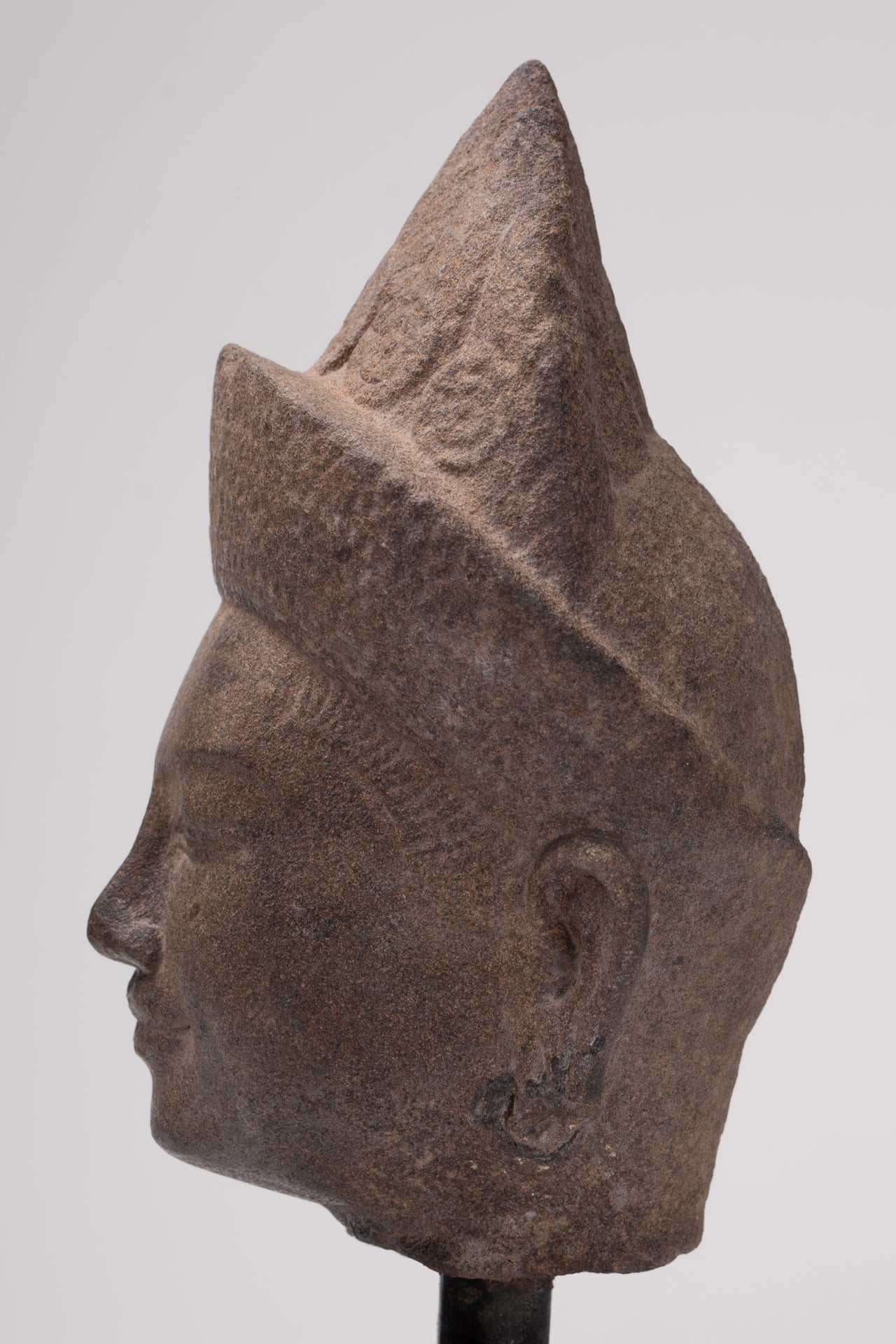 Apsara Statue - Antique Khmer Style Stone Angkor Wat Apsara or Angel Statue - 27cm/11"