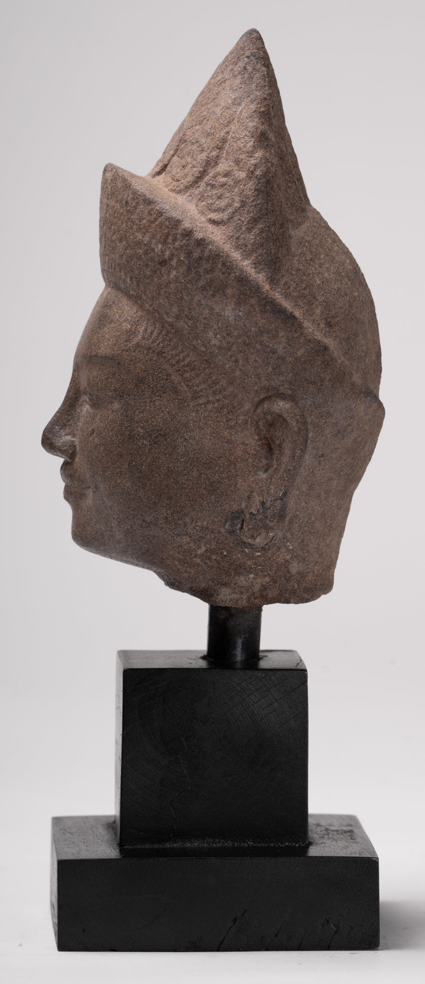 Apsara Statue - Antique Khmer Style Stone Angkor Wat Apsara or Angel Statue - 27cm/11"