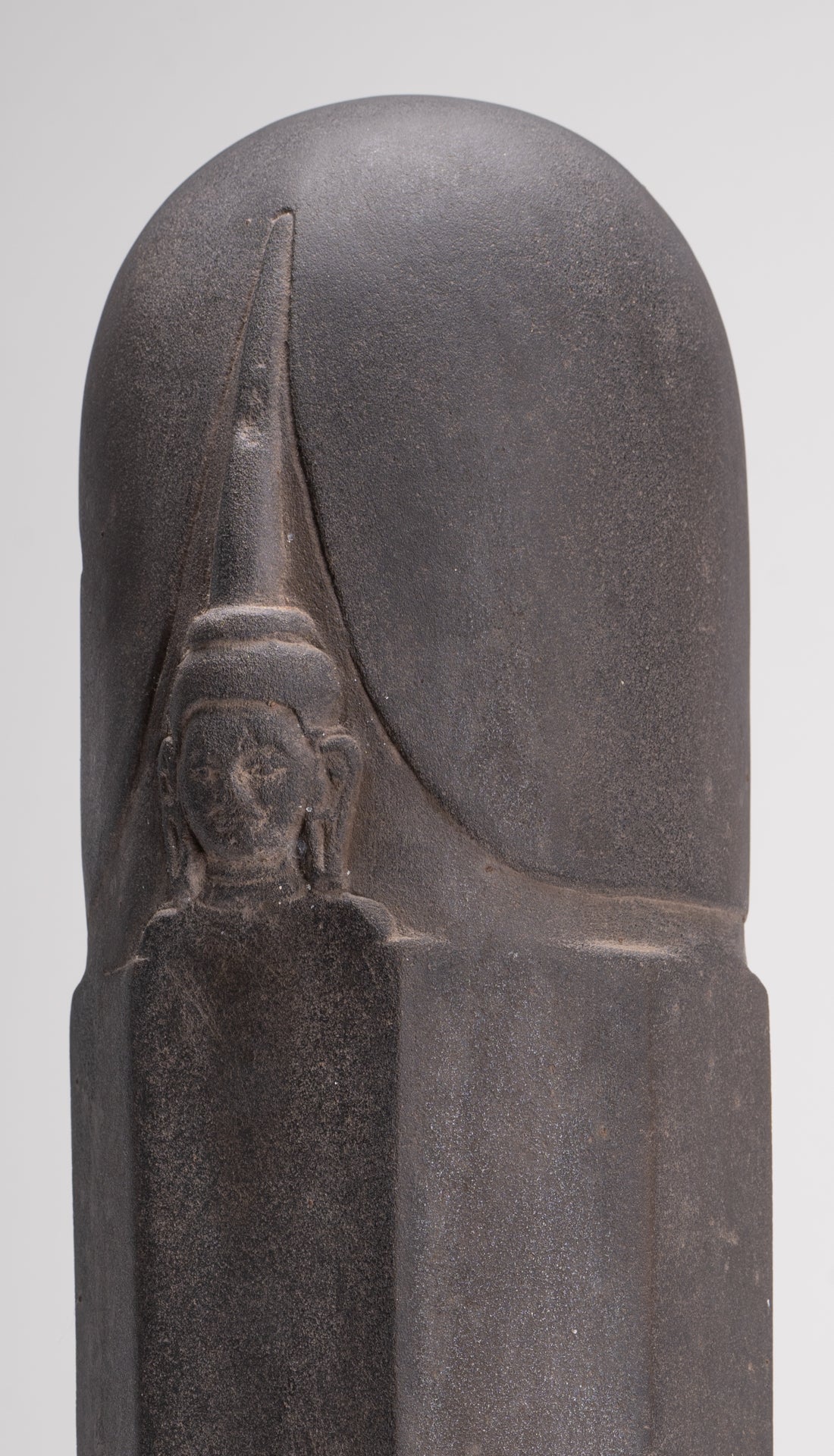 Antique Khmer Style Stone Shiva Mukhalinga Linga / Lingnum - 44cm/18"