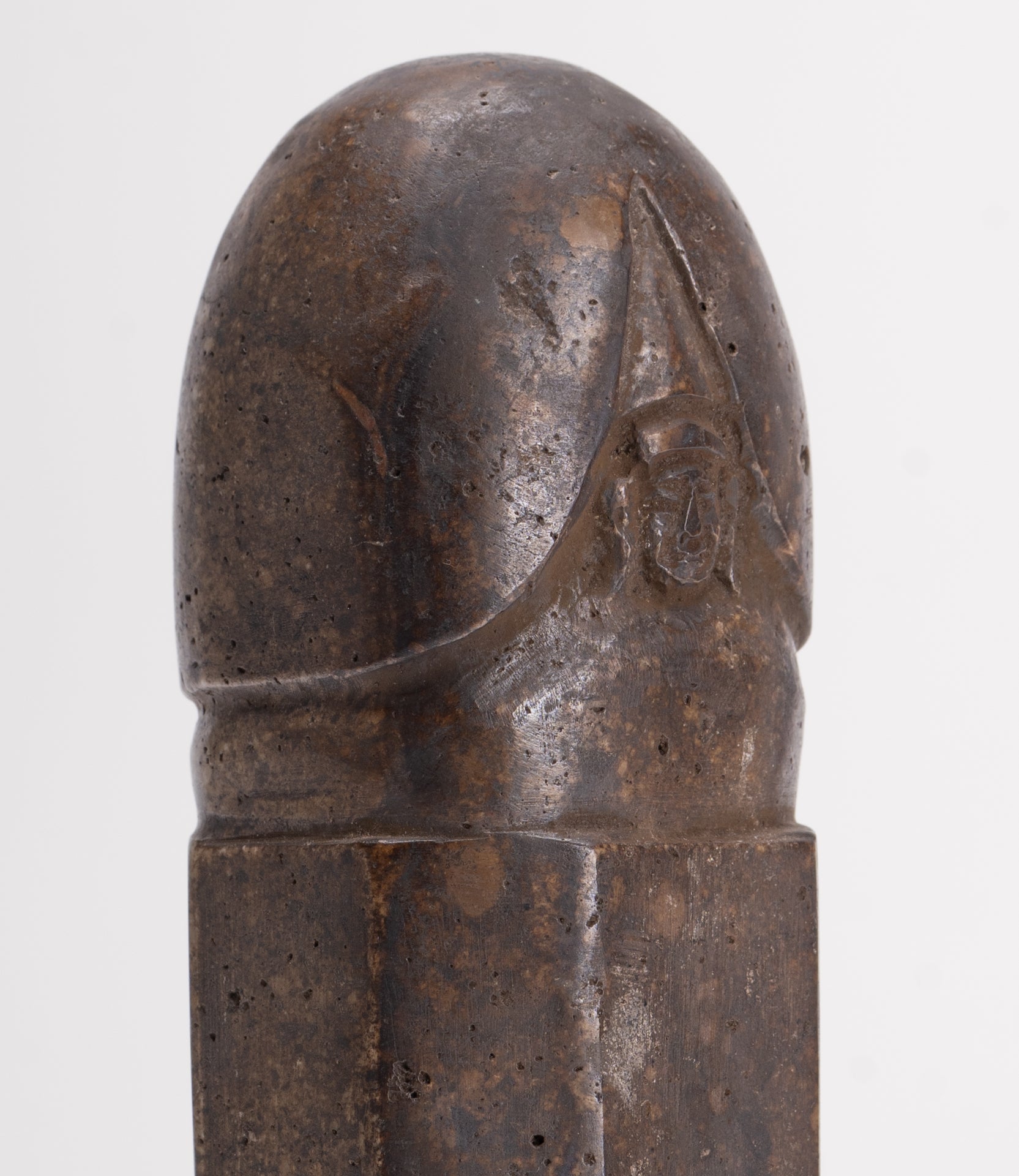 Antique Khmer Style Stone Shiva Mukhalinga Linga / Lingnum - 16cm/6"