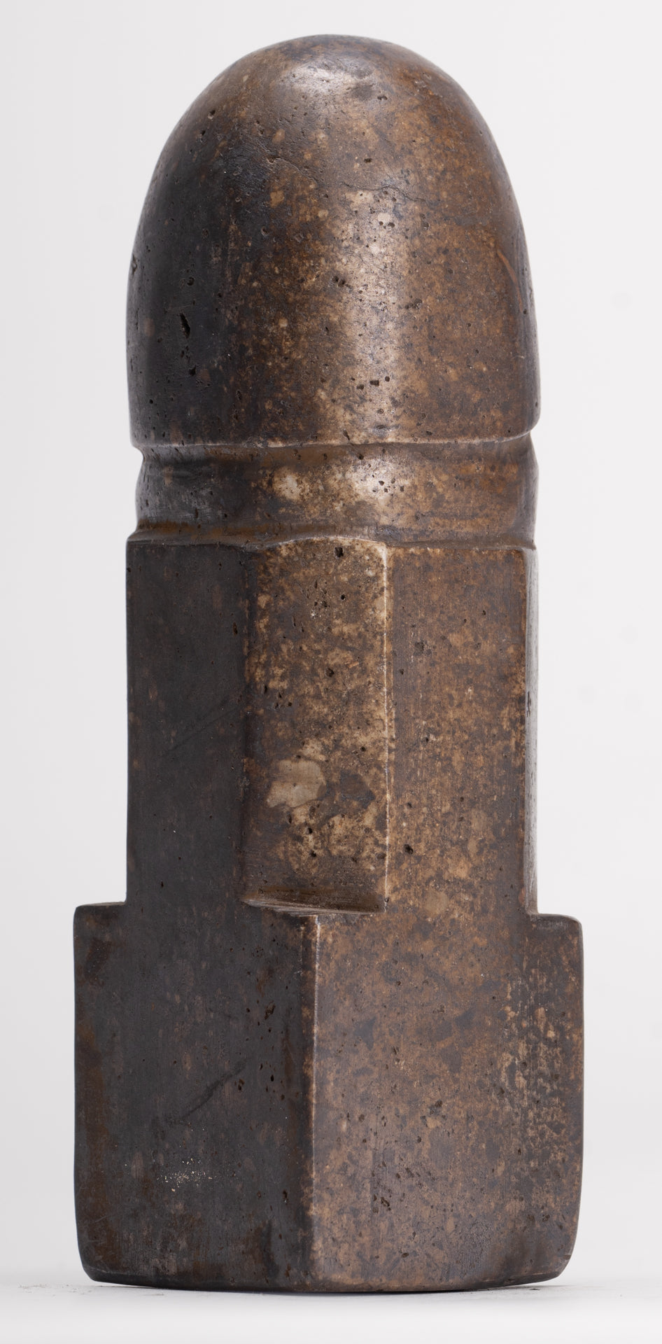 Antique Khmer Style Stone Shiva Mukhalinga Linga / Lingnum - 16cm/6"