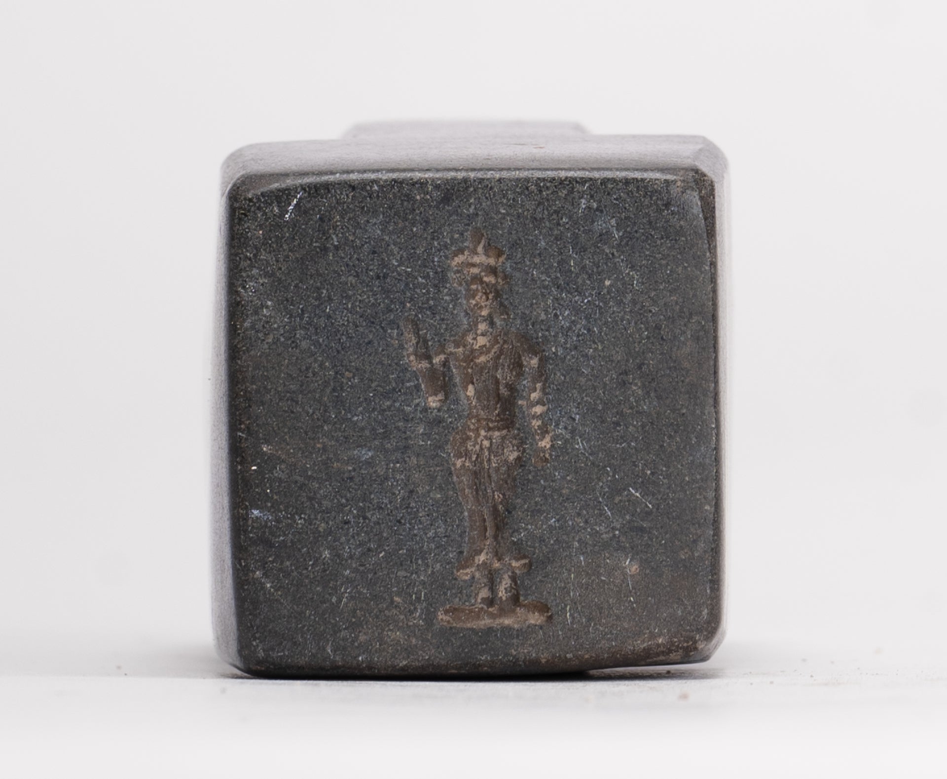 Antique Khmer Style Stone Shiva Mukhalinga Linga / Lingnum - 9cm/4"