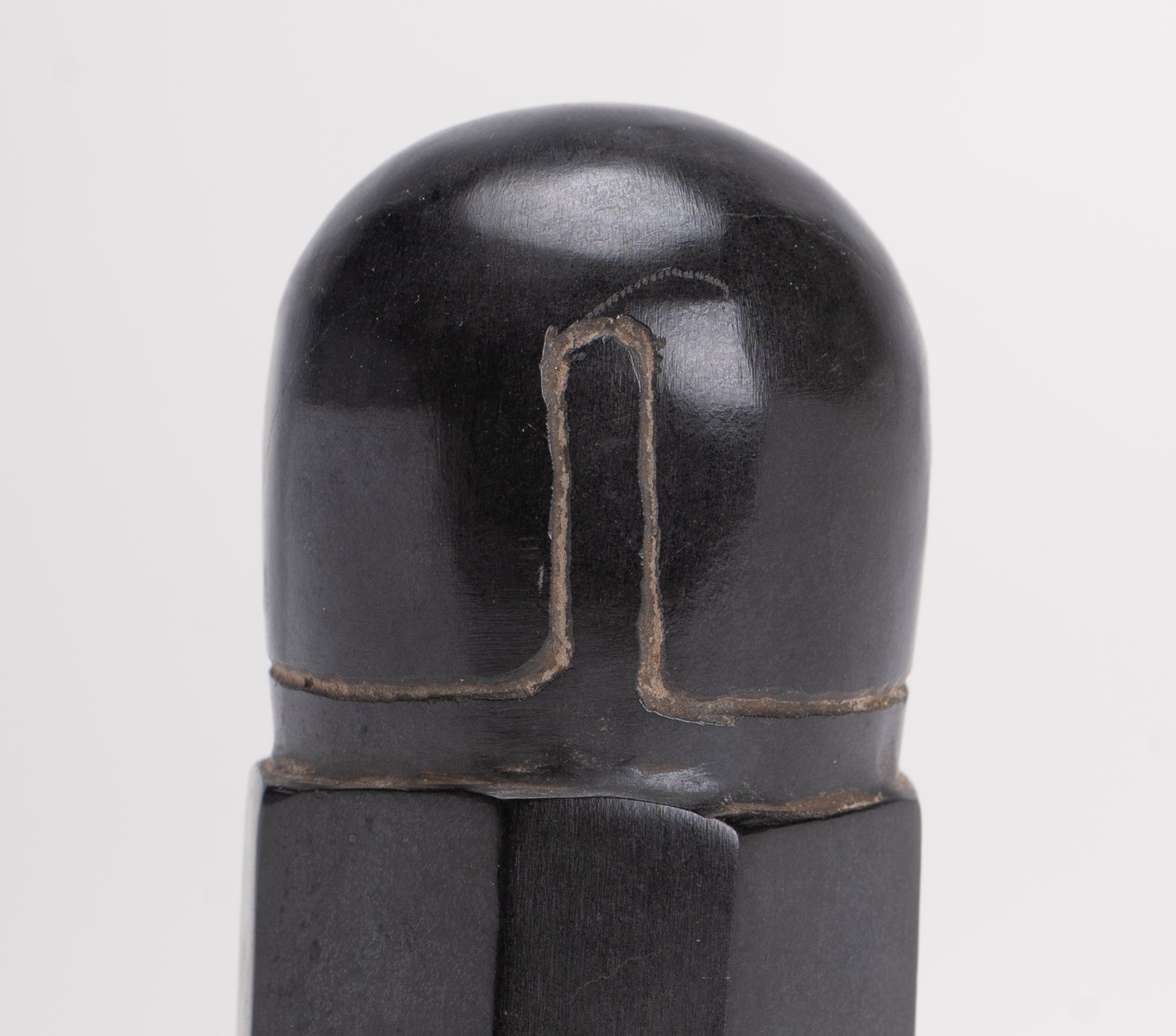 Antique Khmer Style Stone Shiva Mukhalinga Linga / Lingnum - 9cm/4"