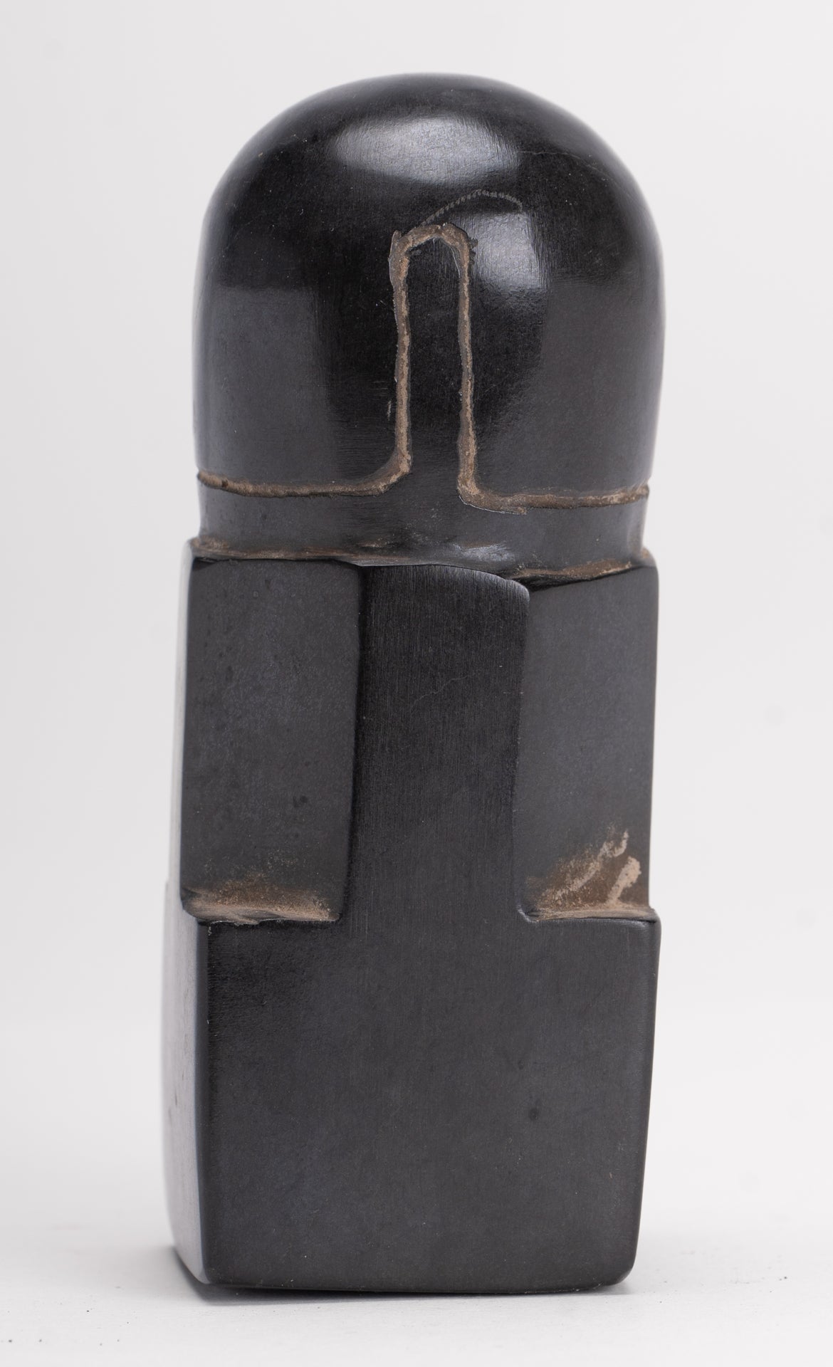 Antique Khmer Style Stone Shiva Mukhalinga Linga / Lingnum - 9cm/4"